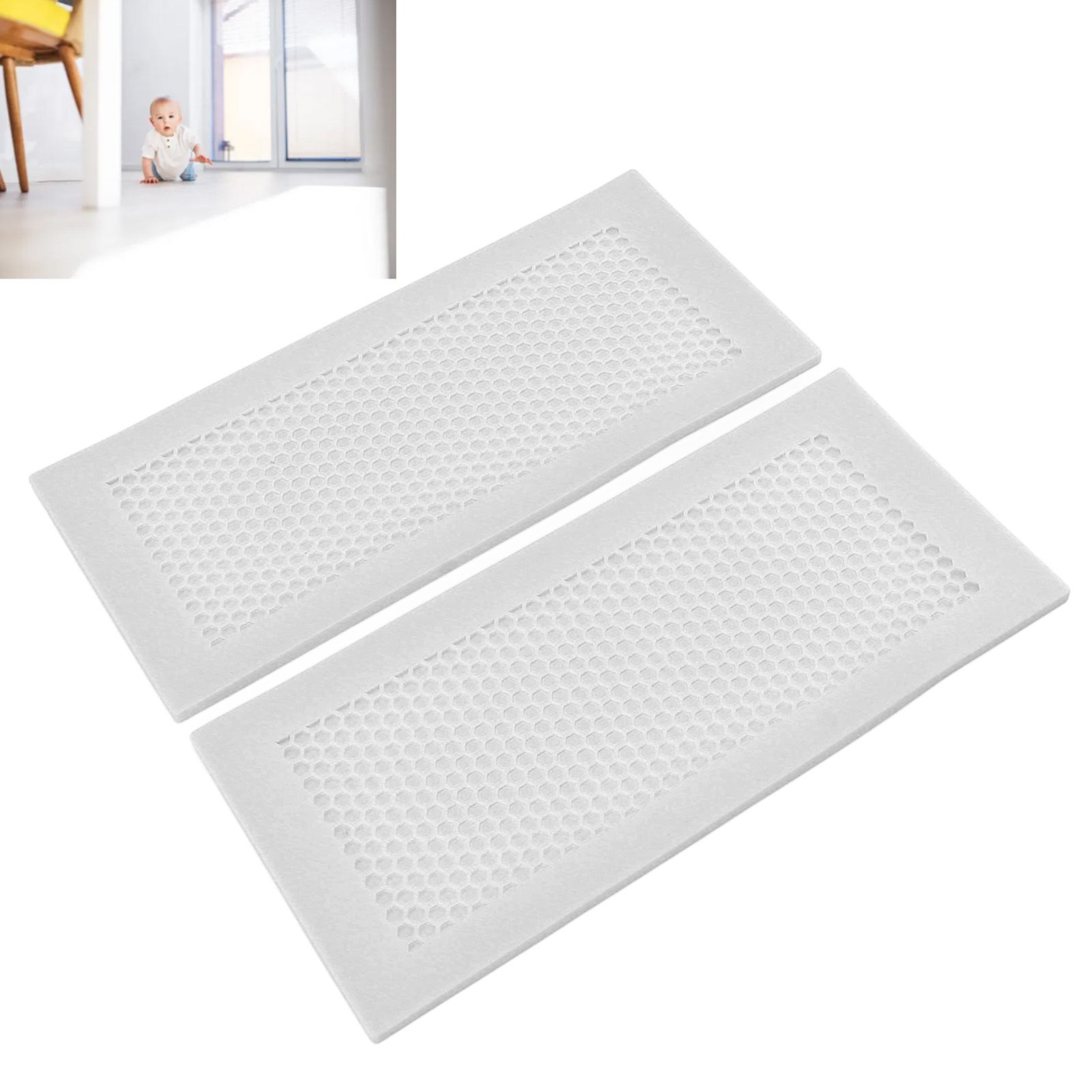 2Pcs Baby Proof Vent Cover Child Proof Safe Soft Silicone for Home Floor Catch view 12