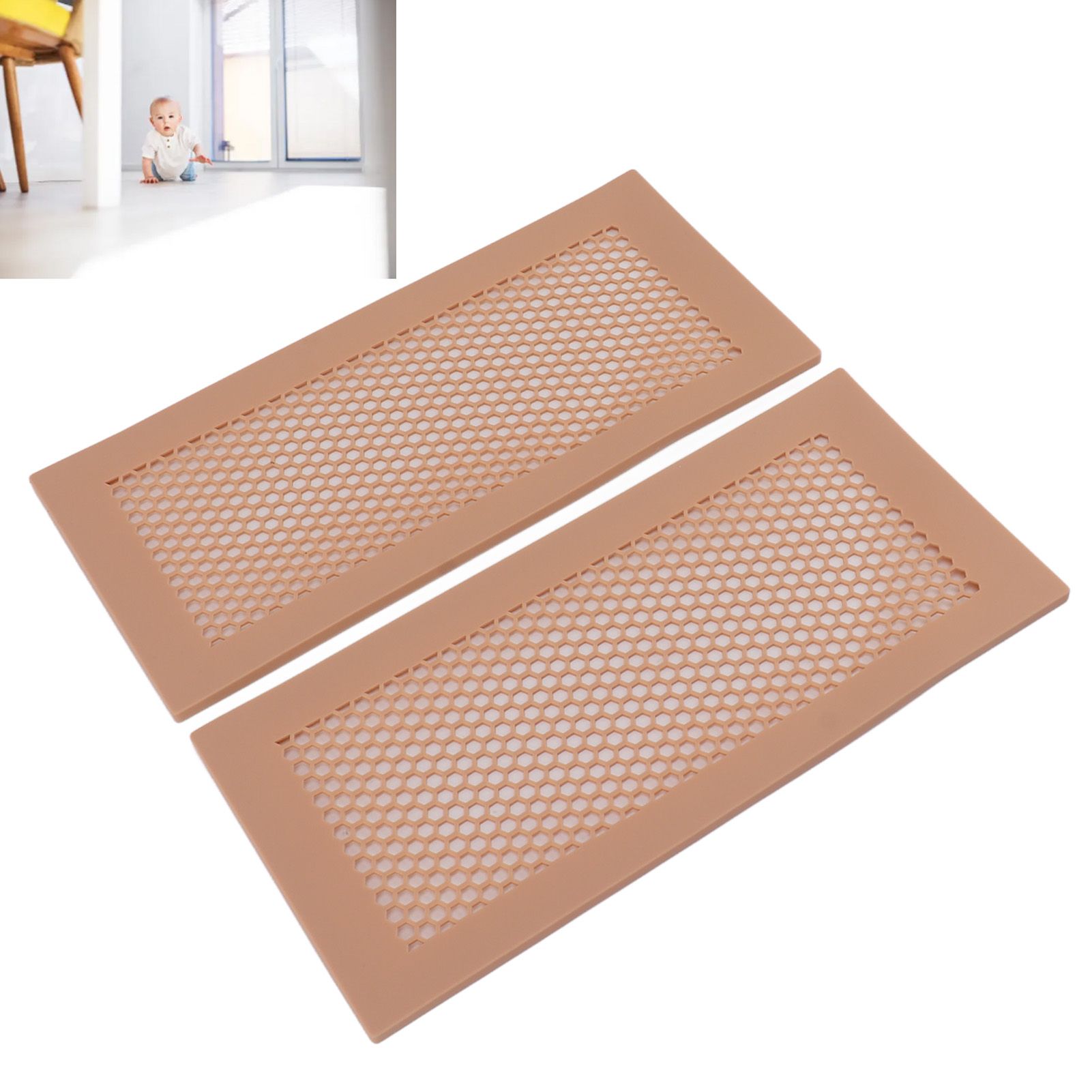 2Pcs Baby Proof Vent Cover Child Proof Safe Soft Silicone for Home Floor Catch view 12