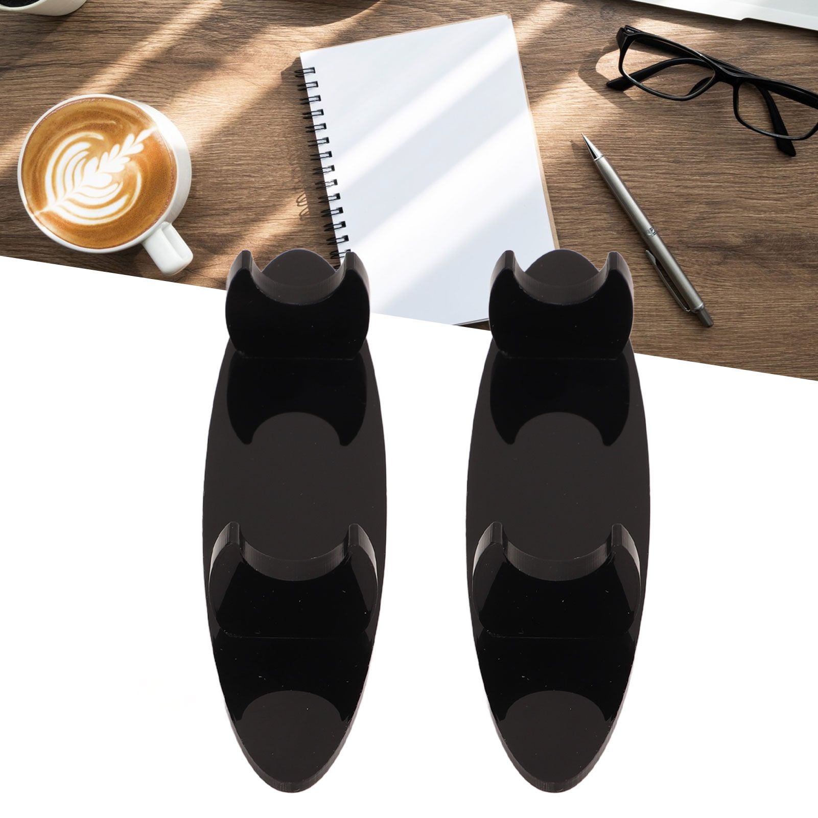 2PCS Pen Holder Display Stand Acrylic Desktop Pen Showcase Rack Organizer for view 12