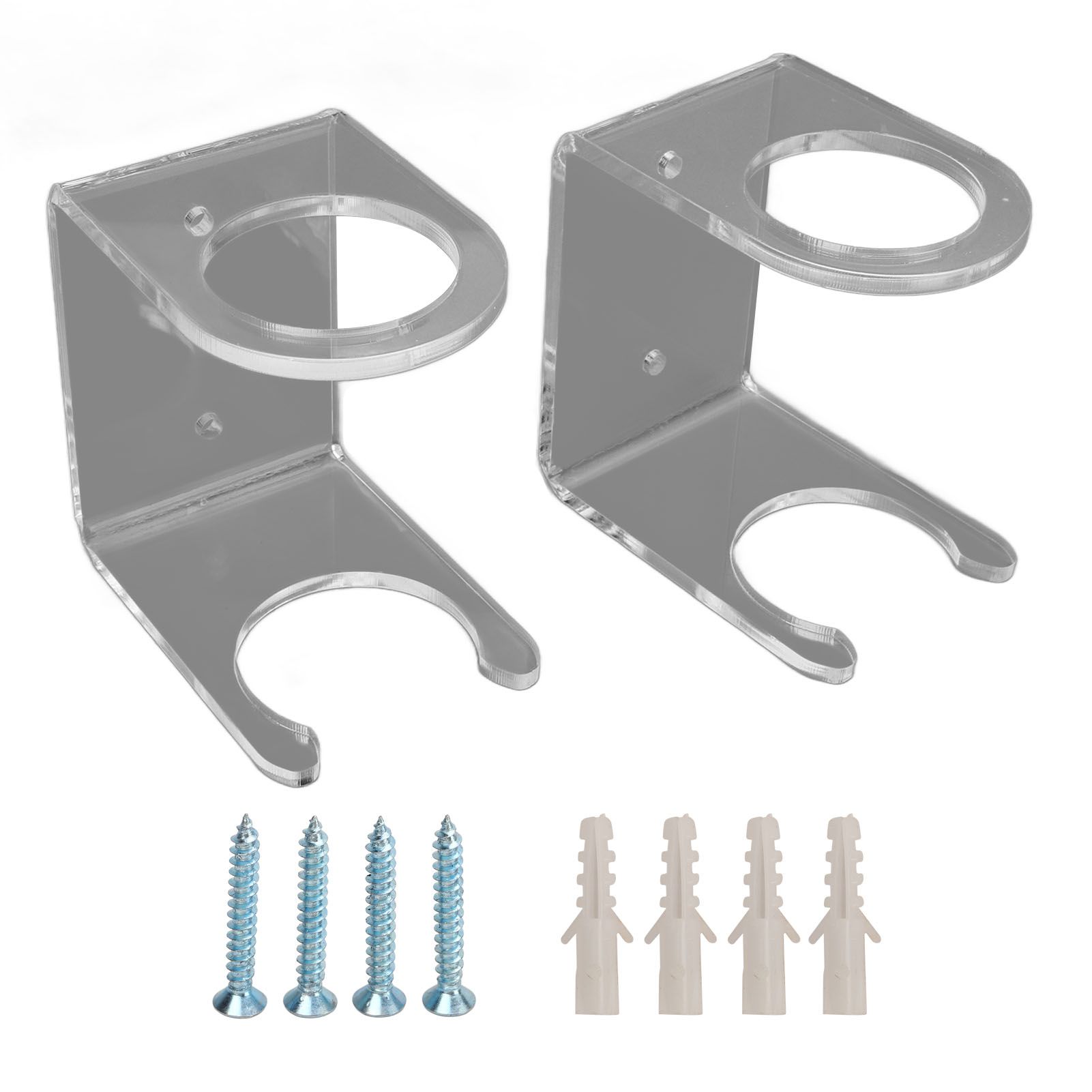 2PCS Baseball Bat Wall Stand Acrylic Wall Mounted Ball Holder Rack Baseball