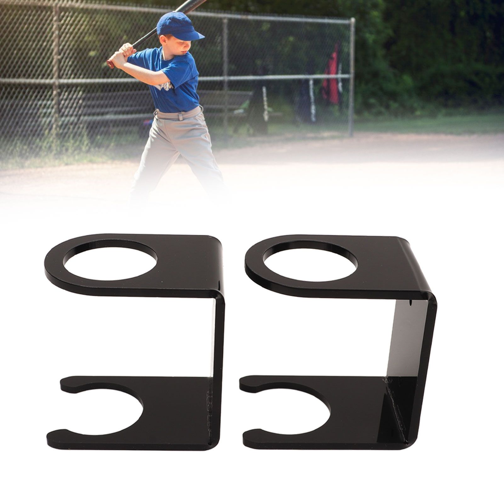 2PCS Baseball Bat Wall Stand Acrylic Wall Mounted Ball Holder Rack Baseball view 12