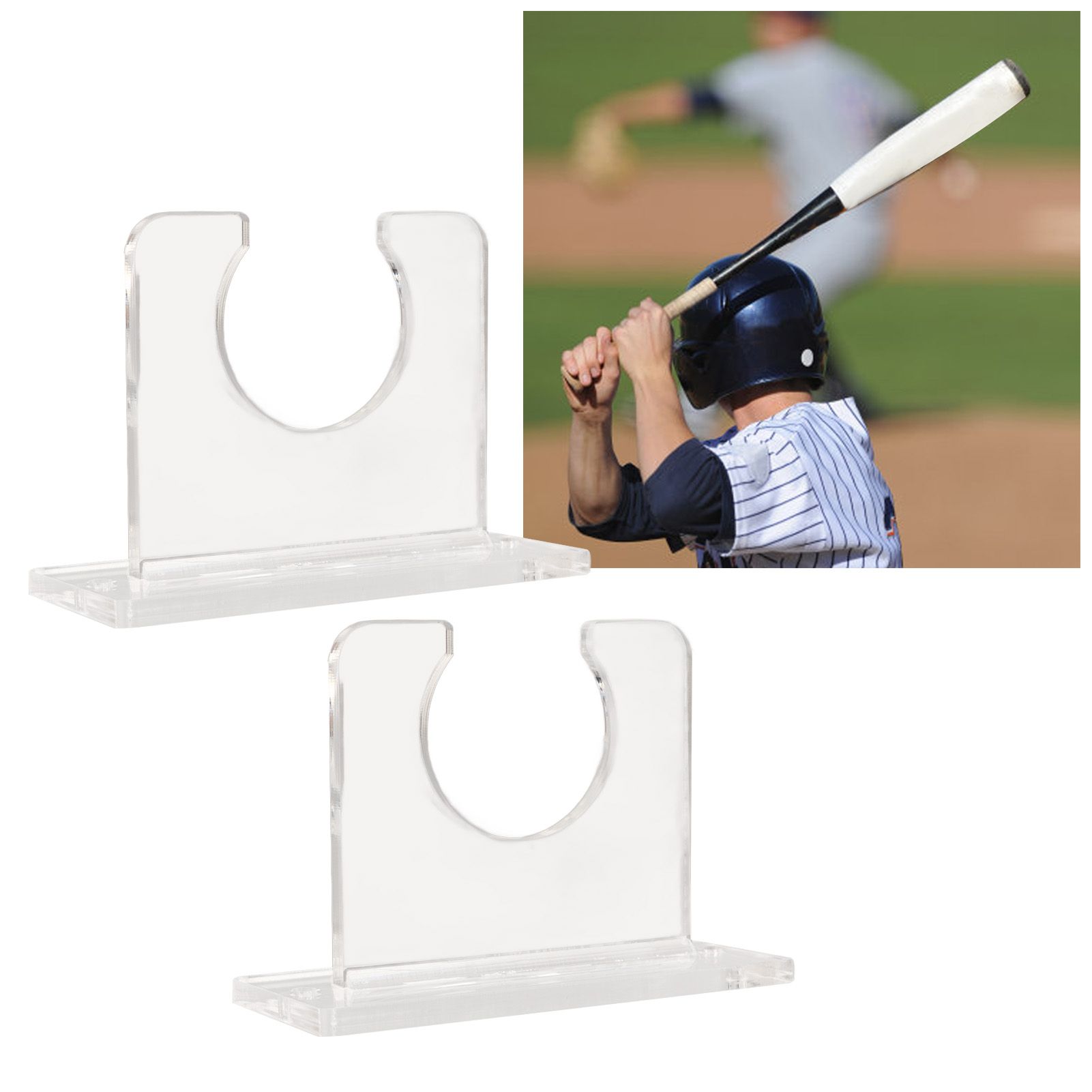 2pcs Baseball Bat Holder for Vertical Display Sturdy Acrylic Bat Hanger view 11