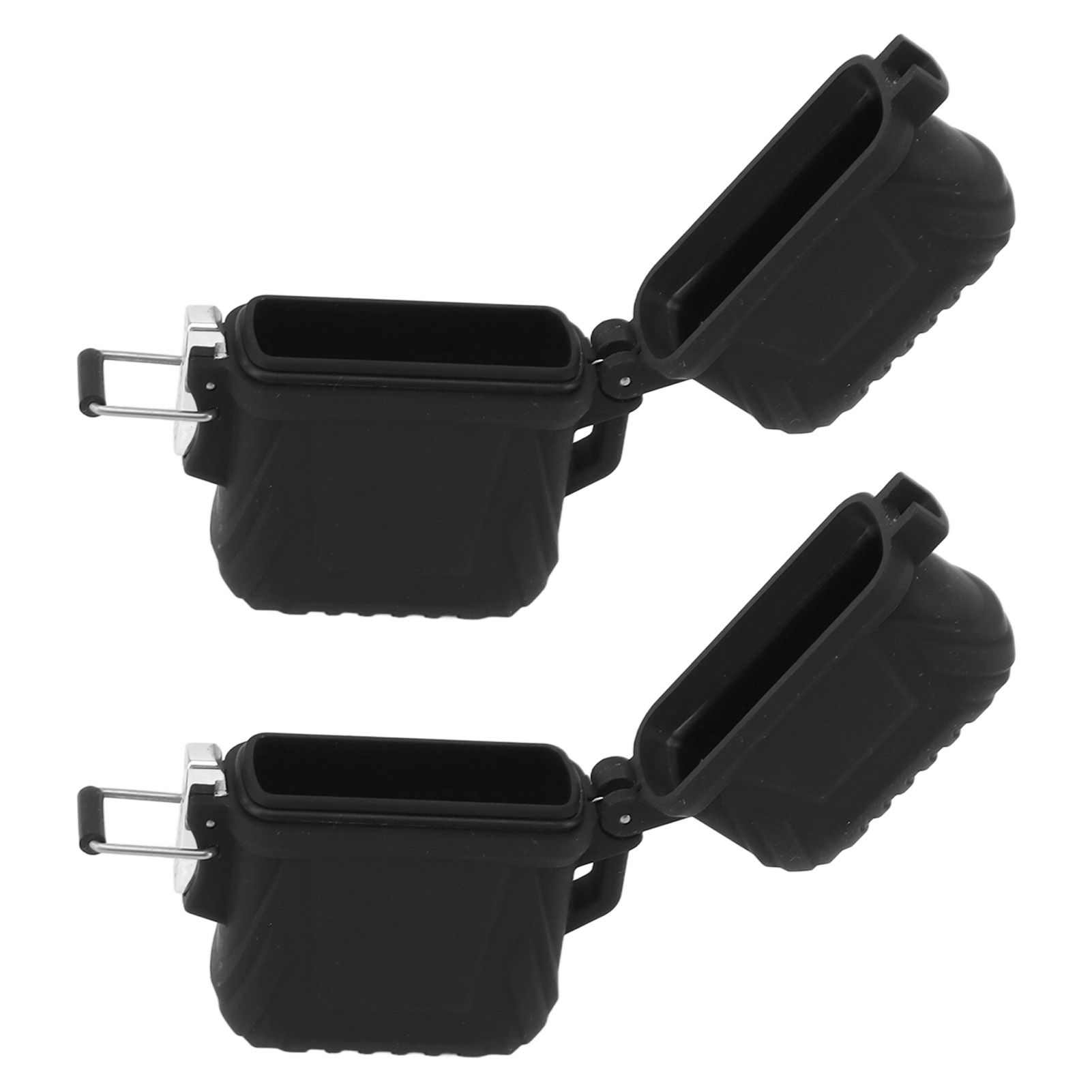 2 PCS Waterproof Lighter Case Plastic Black Sealed Pocket Lighter Container view 3
