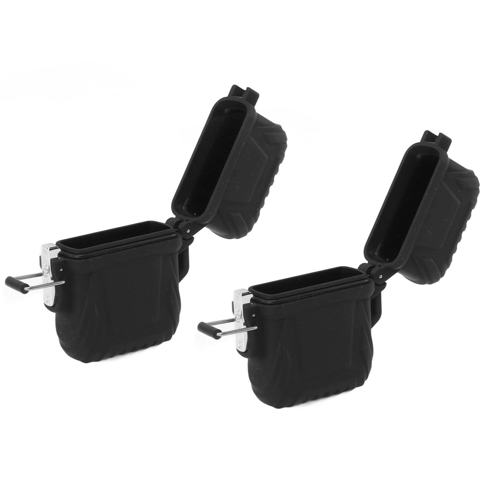 2 PCS Waterproof Lighter Case Plastic Black Sealed Pocket Lighter Container view 4