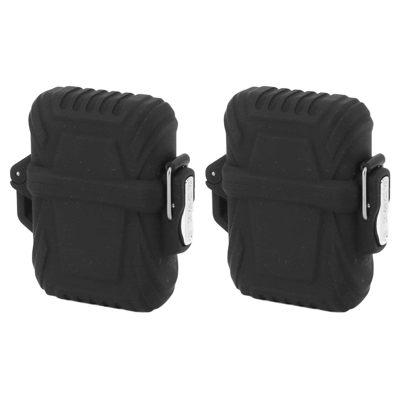2 PCS Waterproof Lighter Case Plastic Black Sealed Pocket Lighter Container view 7