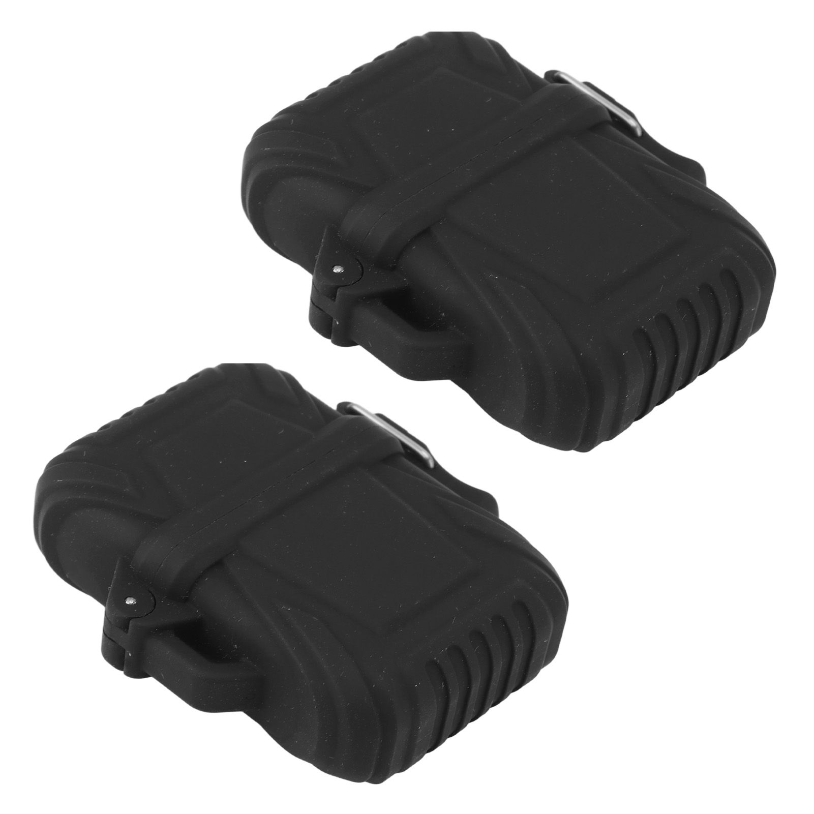 2 PCS Waterproof Lighter Case Plastic Black Sealed Pocket Lighter Container view 9