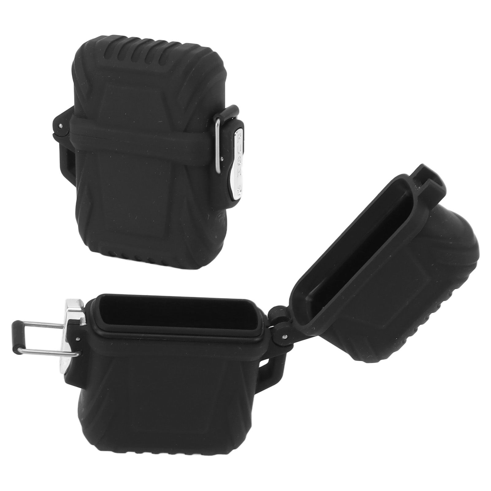 2 PCS Waterproof Lighter Case Plastic Black Sealed Pocket Lighter Container view 10