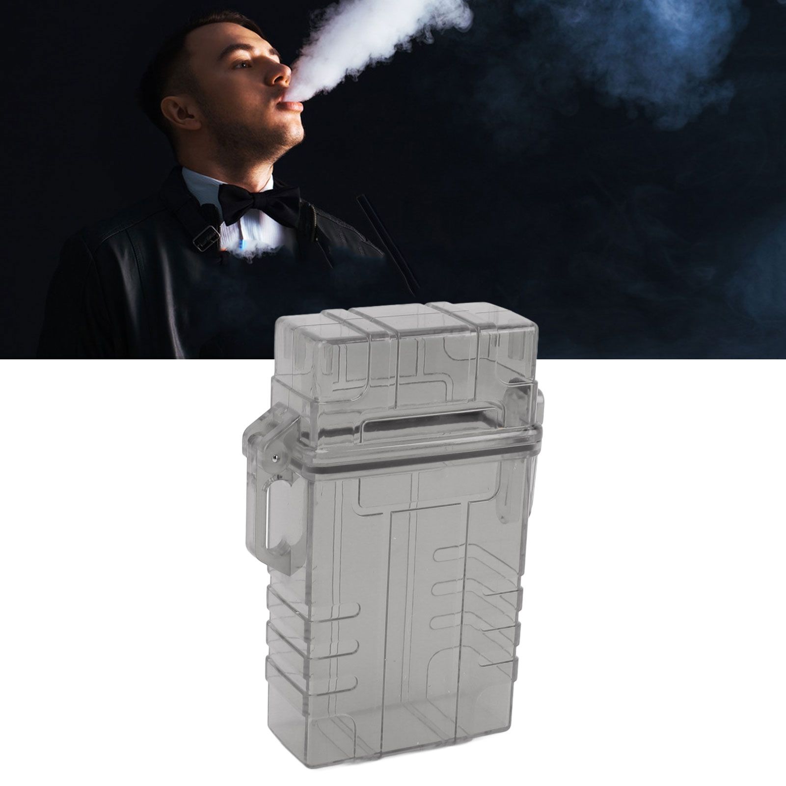 Cigarette Case 20 Capacity Plastic Cigarette Box Sealed Waterproof Cigarette view 12