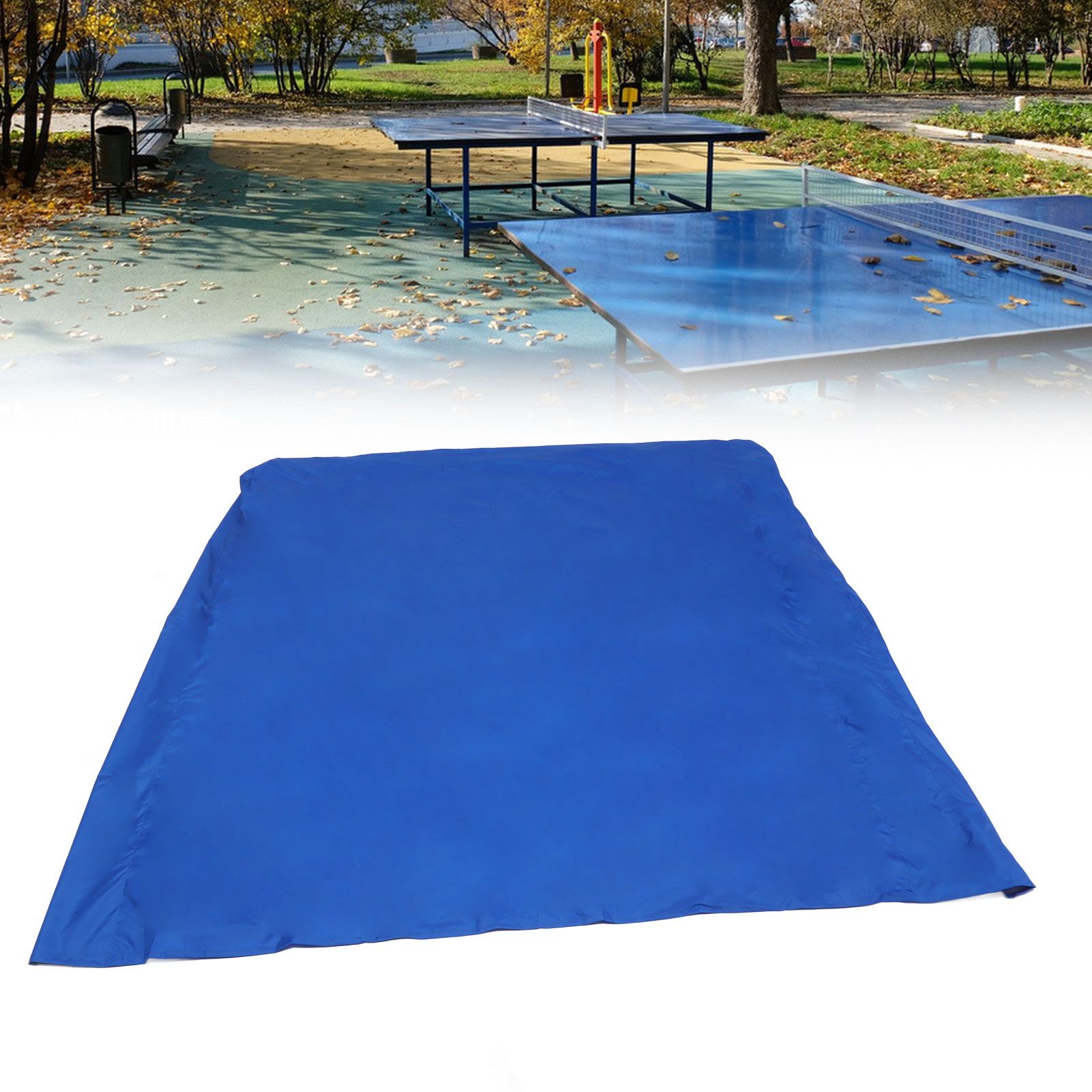 Ping Pong Table Cover with 2 Zippers Oxford Cloth Dark Blue Waterproof view 12