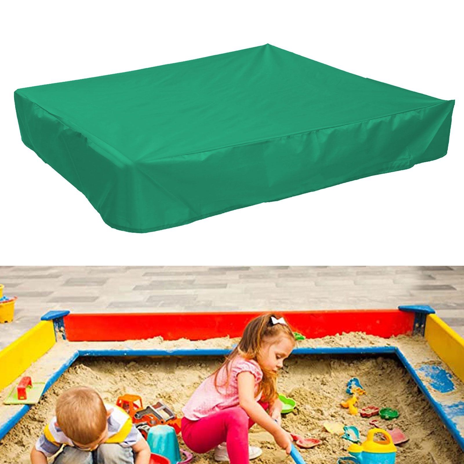 Green Sandbox Cover Square Sandbox Pool Protective Cover Sandbox Canopy with view 11