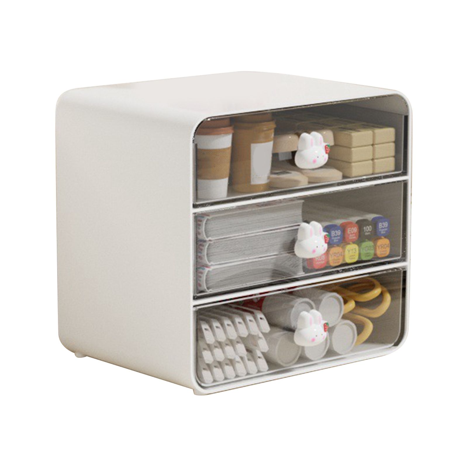 Cosmetics Storage Box Drawer Type Makeup Storage Box Desktop Shelf Basket for