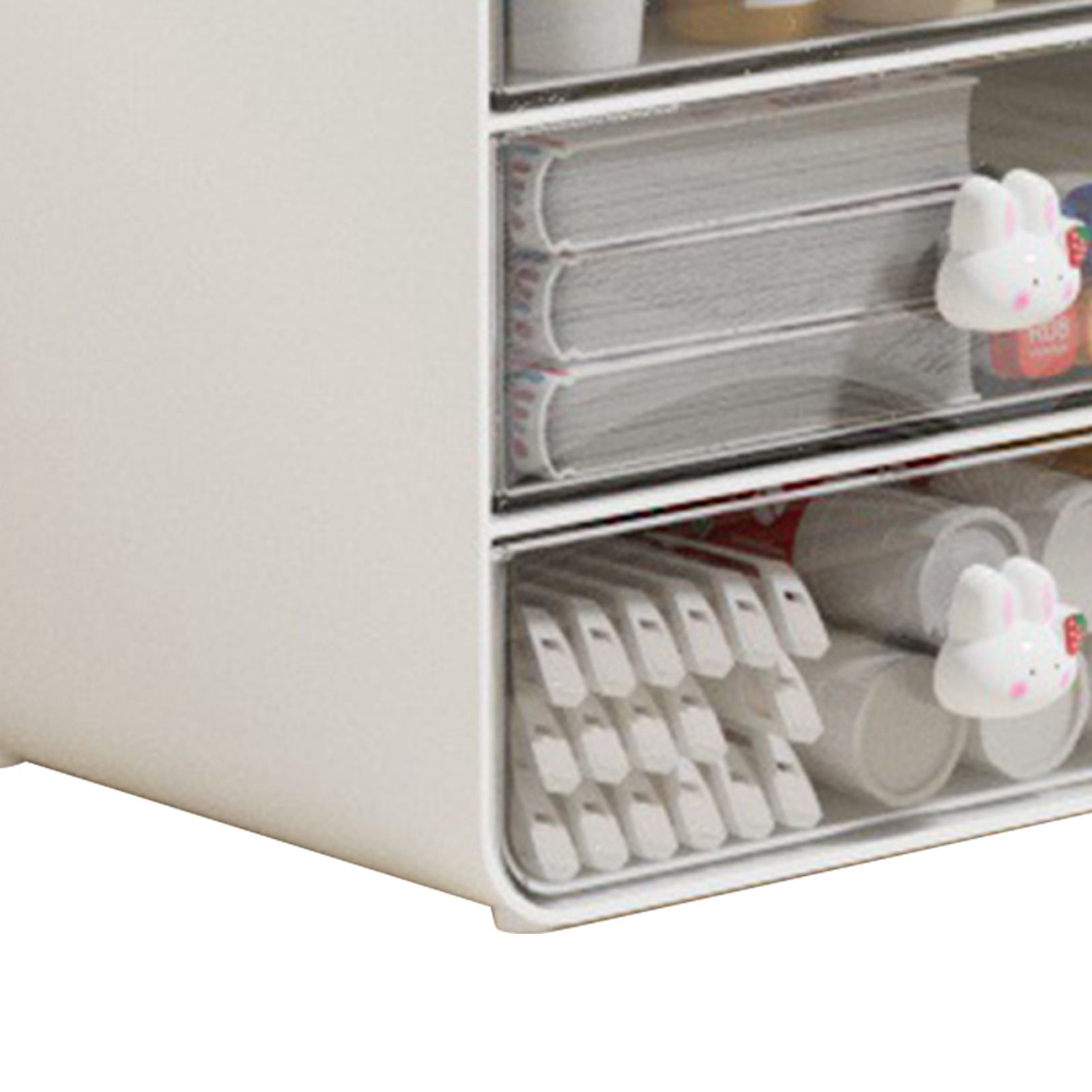 Cosmetics Storage Box Drawer Type Makeup Storage Box Desktop Shelf Basket for view 8