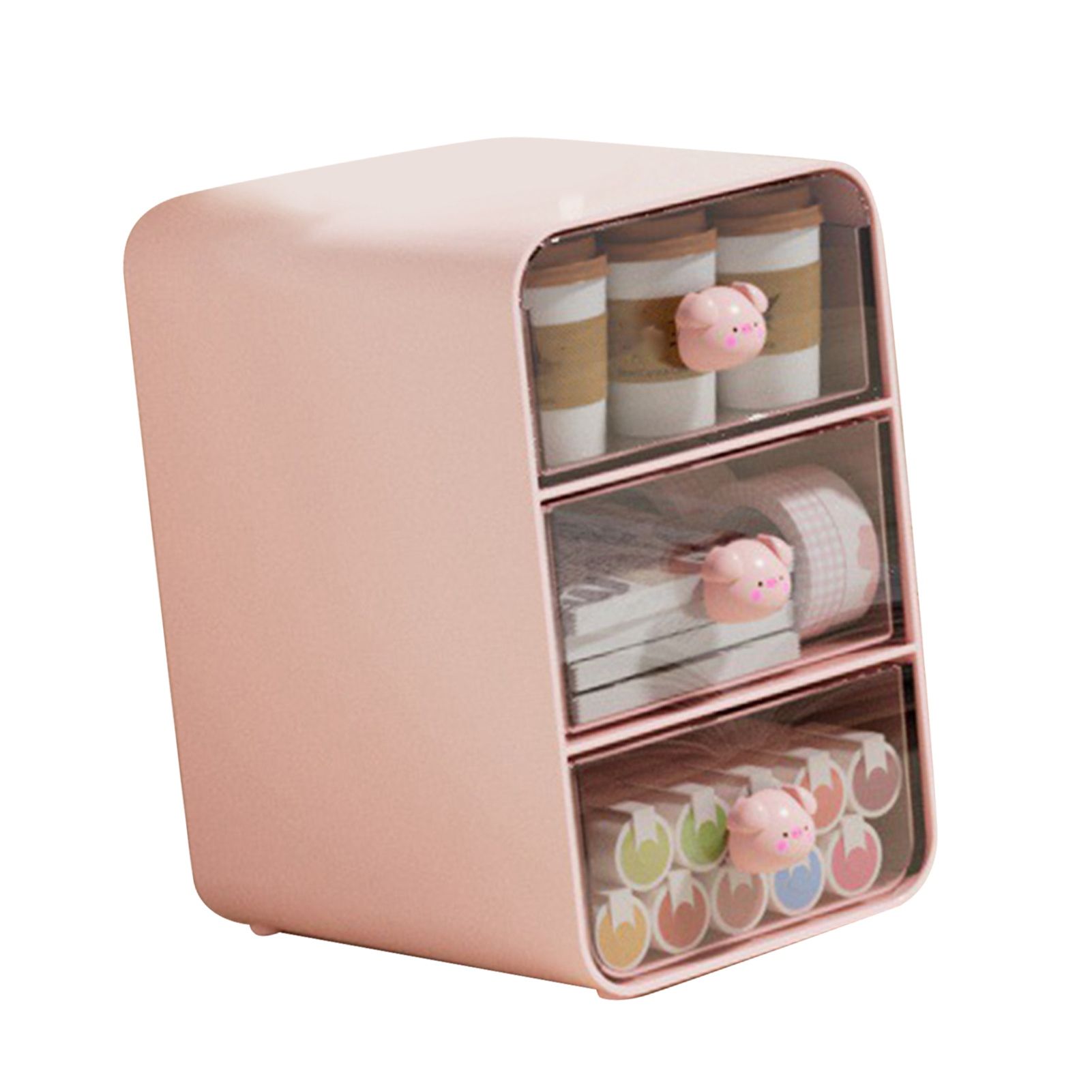 Cosmetics Storage Box Drawer Type Makeup Storage Box Desktop Shelf Basket for view 2