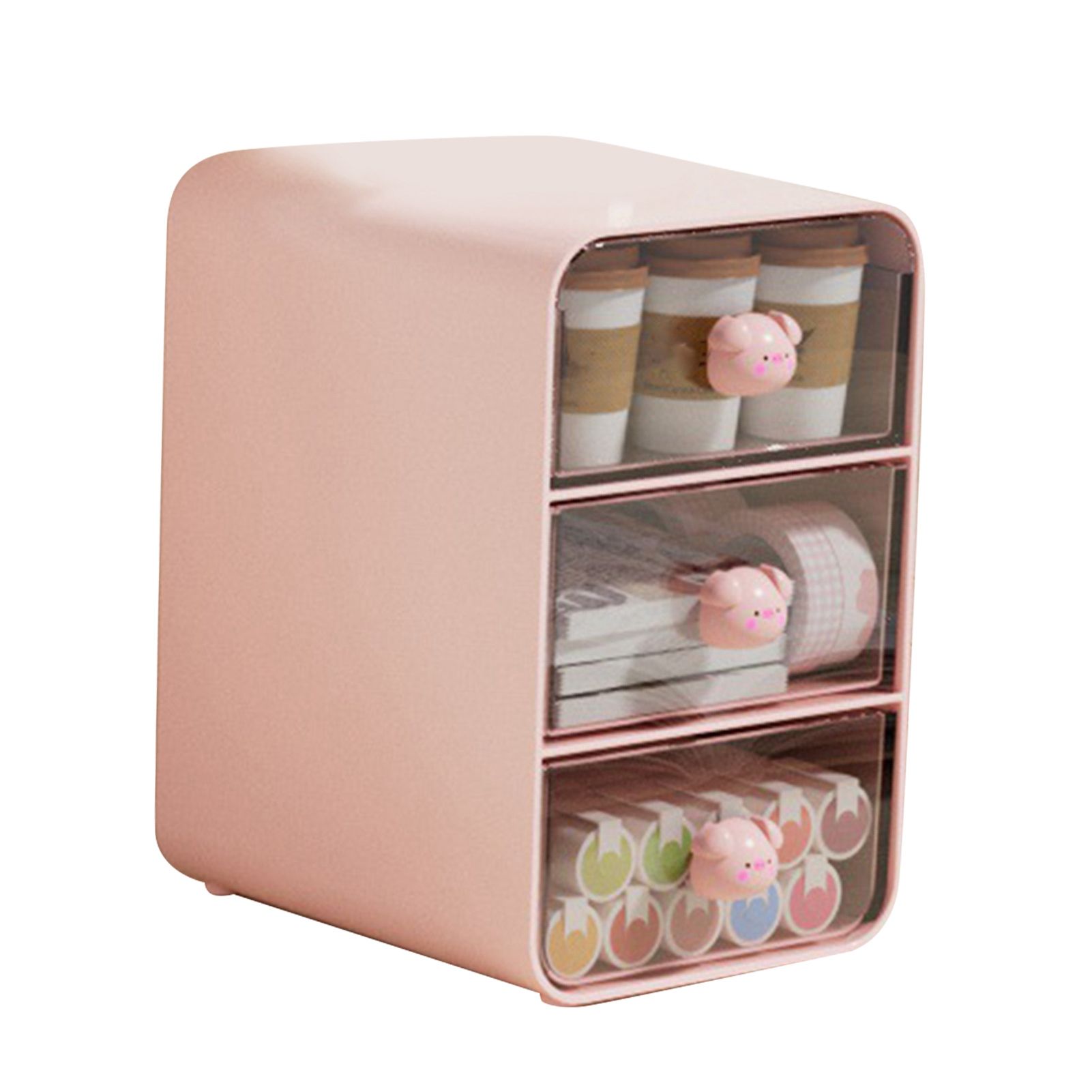 Cosmetics Storage Box Drawer Type Makeup Storage Box Desktop Shelf Basket for view 3