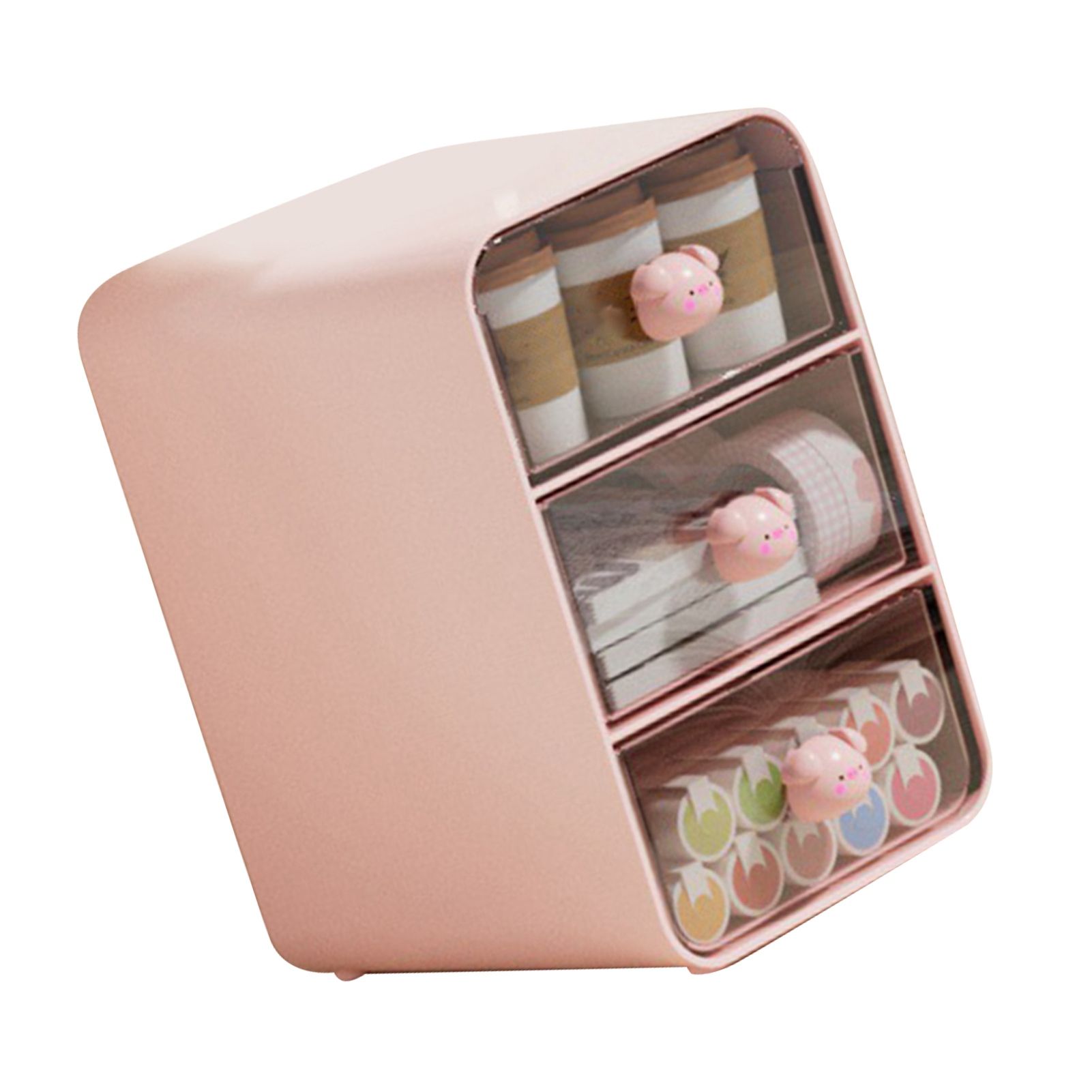 Cosmetics Storage Box Drawer Type Makeup Storage Box Desktop Shelf Basket for view 4