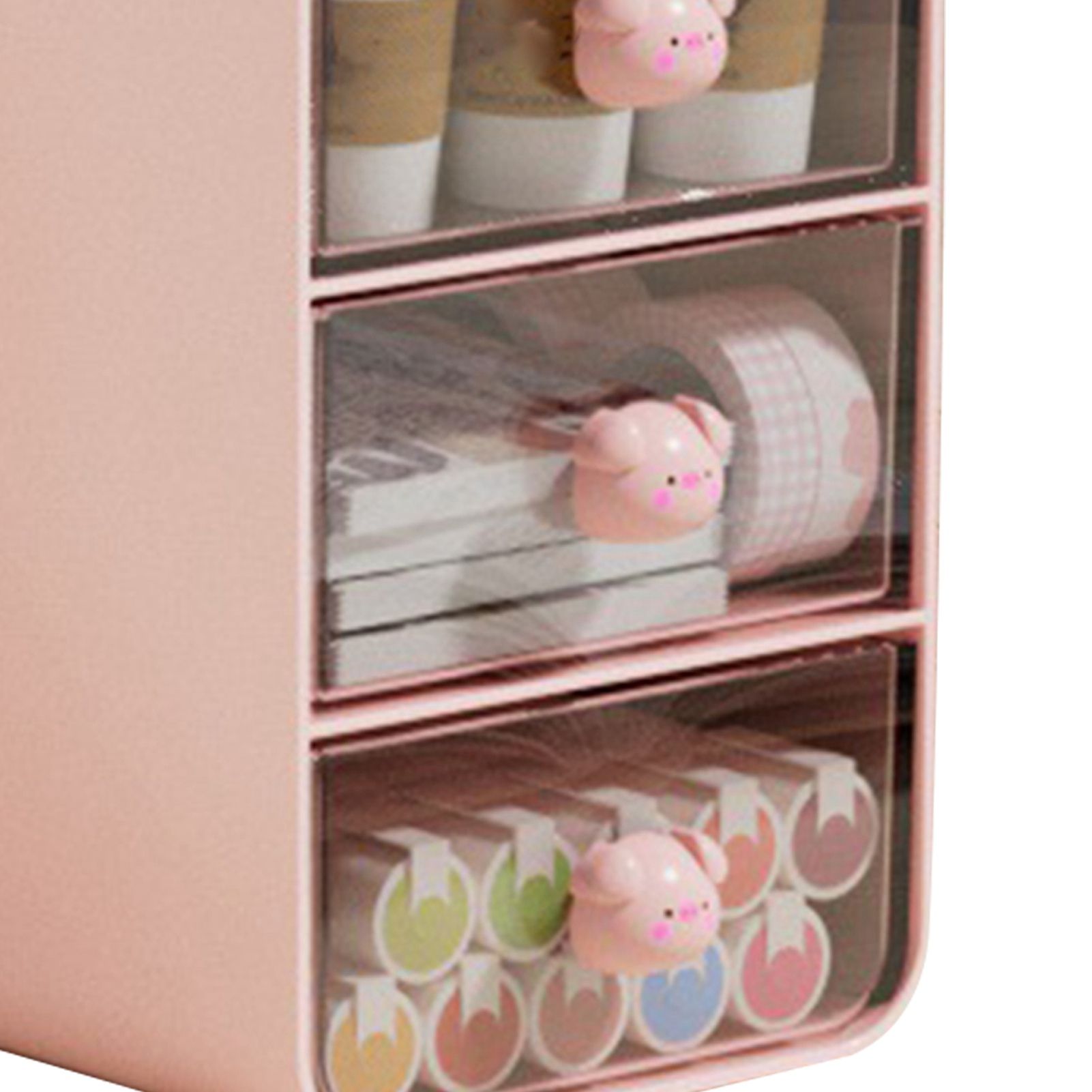 Cosmetics Storage Box Drawer Type Makeup Storage Box Desktop Shelf Basket for view 7