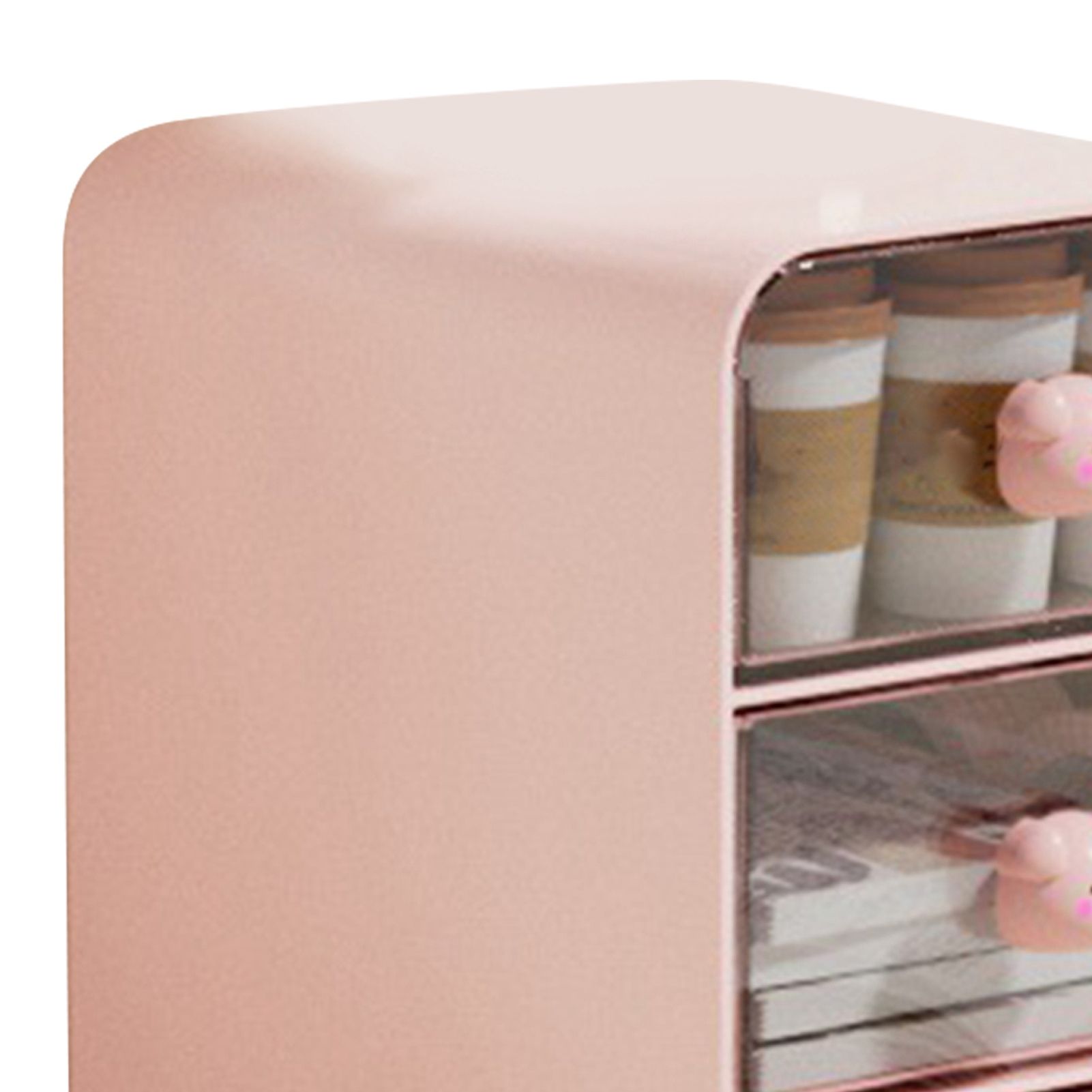 Cosmetics Storage Box Drawer Type Makeup Storage Box Desktop Shelf Basket for view 9