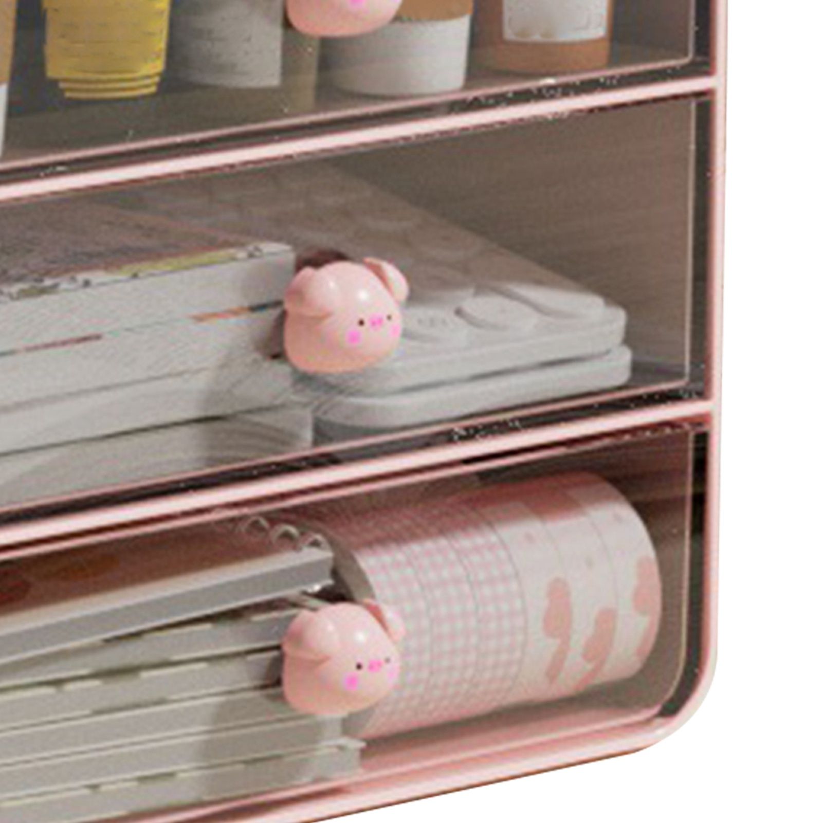 Cosmetics Storage Box Drawer Type Makeup Storage Box Desktop Shelf Basket for view 7