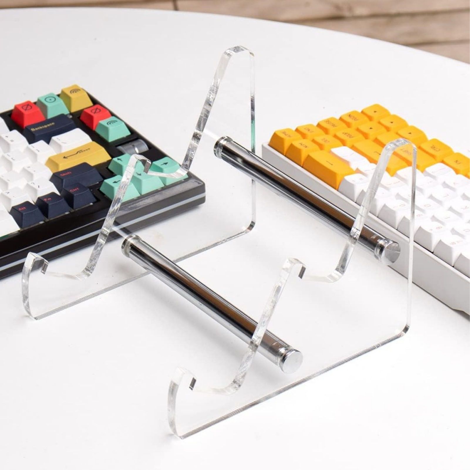 Mechanical Keyboard Display Stand Detachable Safe Stable Anti Slip Transparent view 12