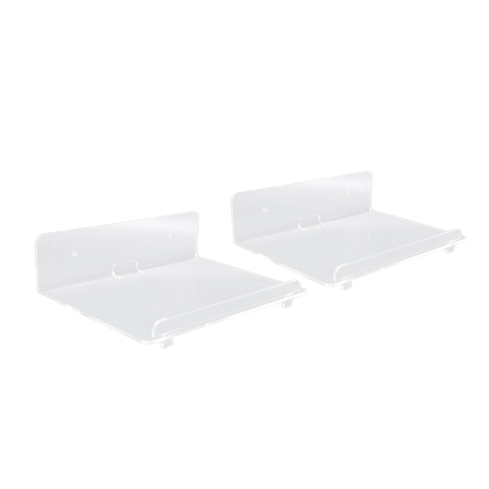 2PCS Floating Shelf Acrylic Wall Shelf Easy Installation Wall Mount for view 3