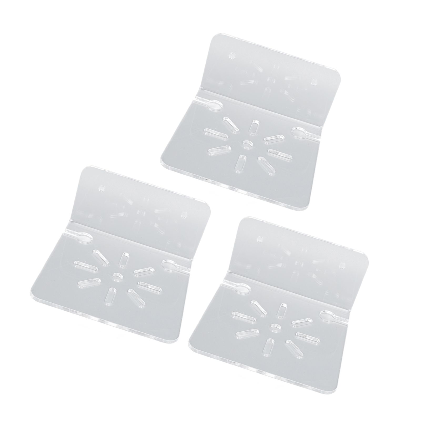 3pcs Acrylic Small Wall Shelf Floating Shelf for Security Cameras Clear Wall view 2