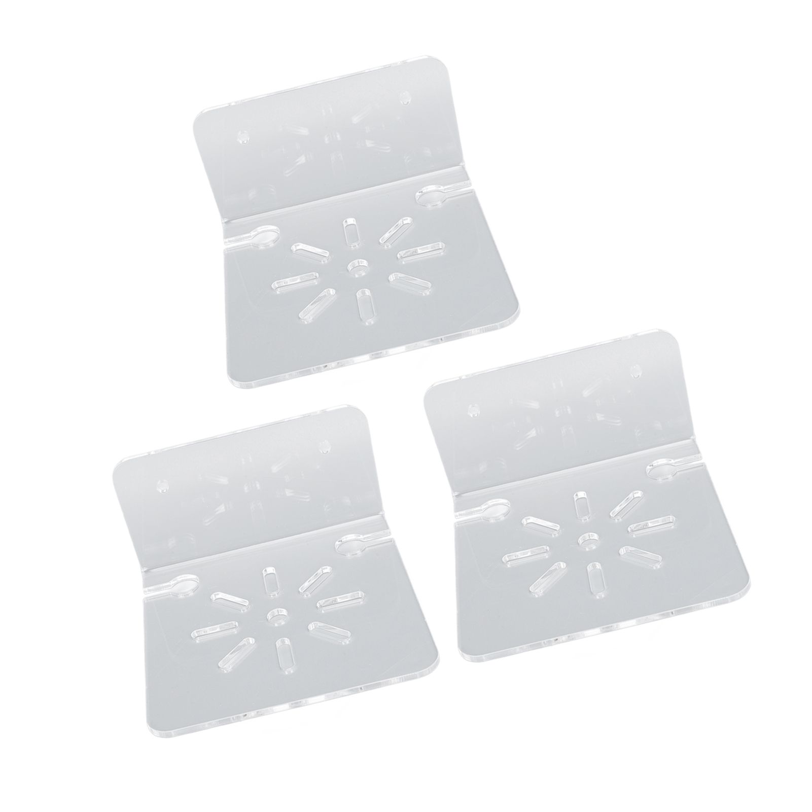 3pcs Acrylic Small Wall Shelf Floating Shelf for Security Cameras Clear Wall view 3