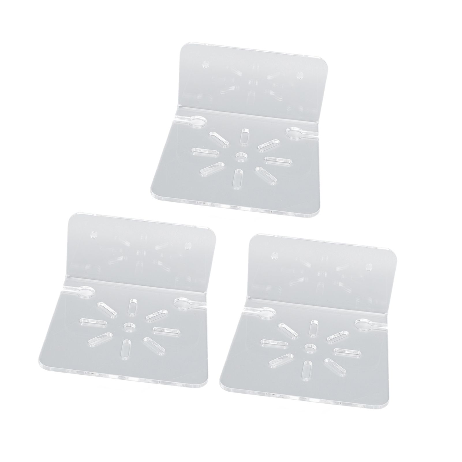 3pcs Acrylic Small Wall Shelf Floating Shelf for Security Cameras Clear Wall view 4