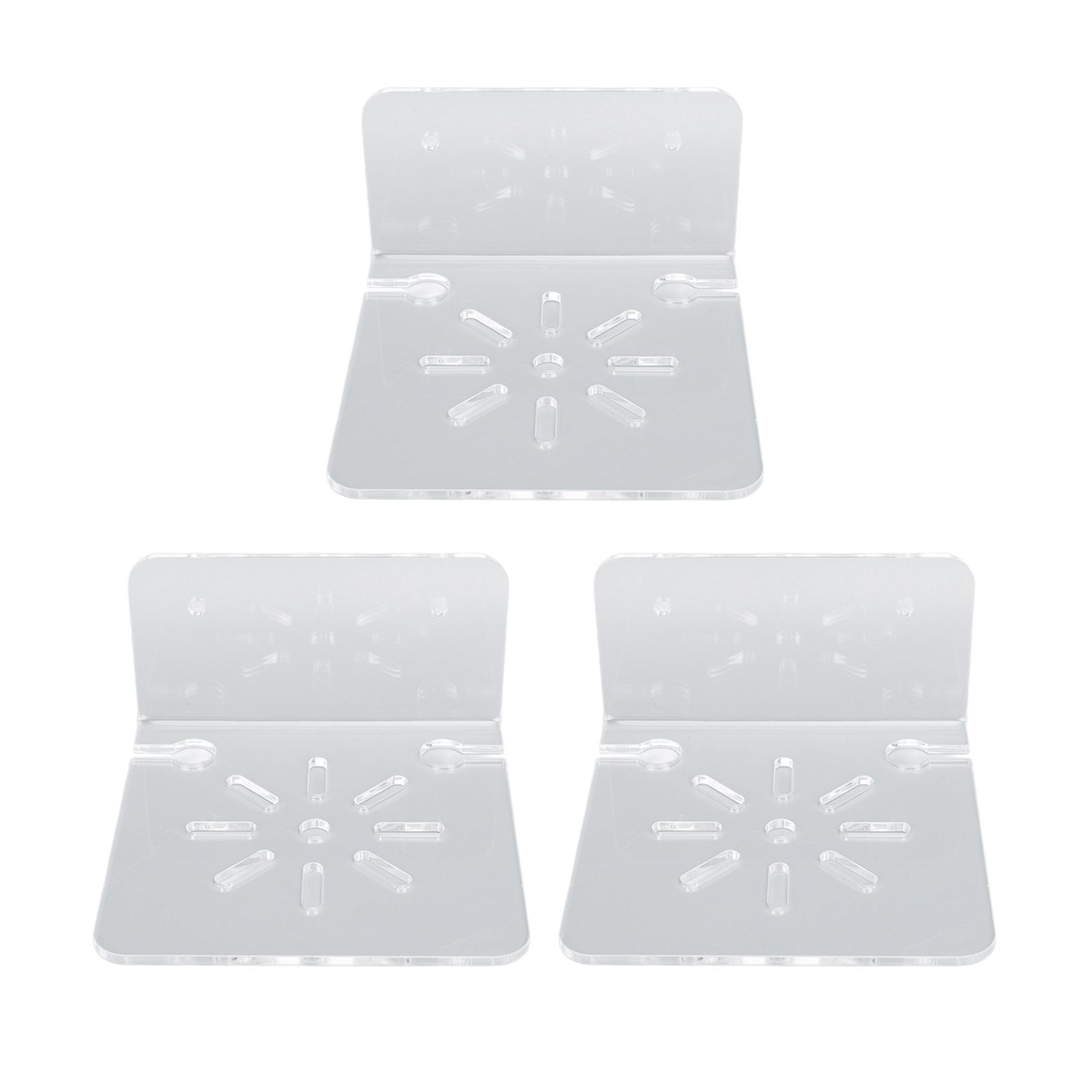 3pcs Acrylic Small Wall Shelf Floating Shelf for Security Cameras Clear Wall view 6