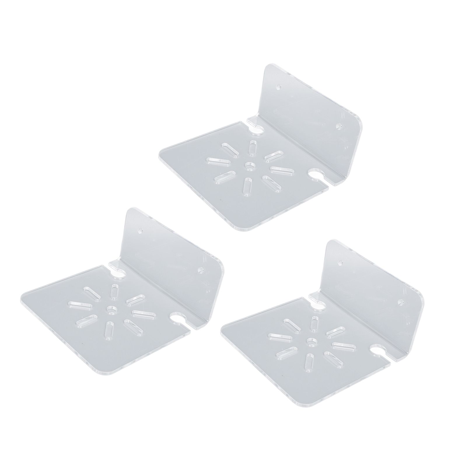 3pcs Acrylic Small Wall Shelf Floating Shelf for Security Cameras Clear Wall view 7