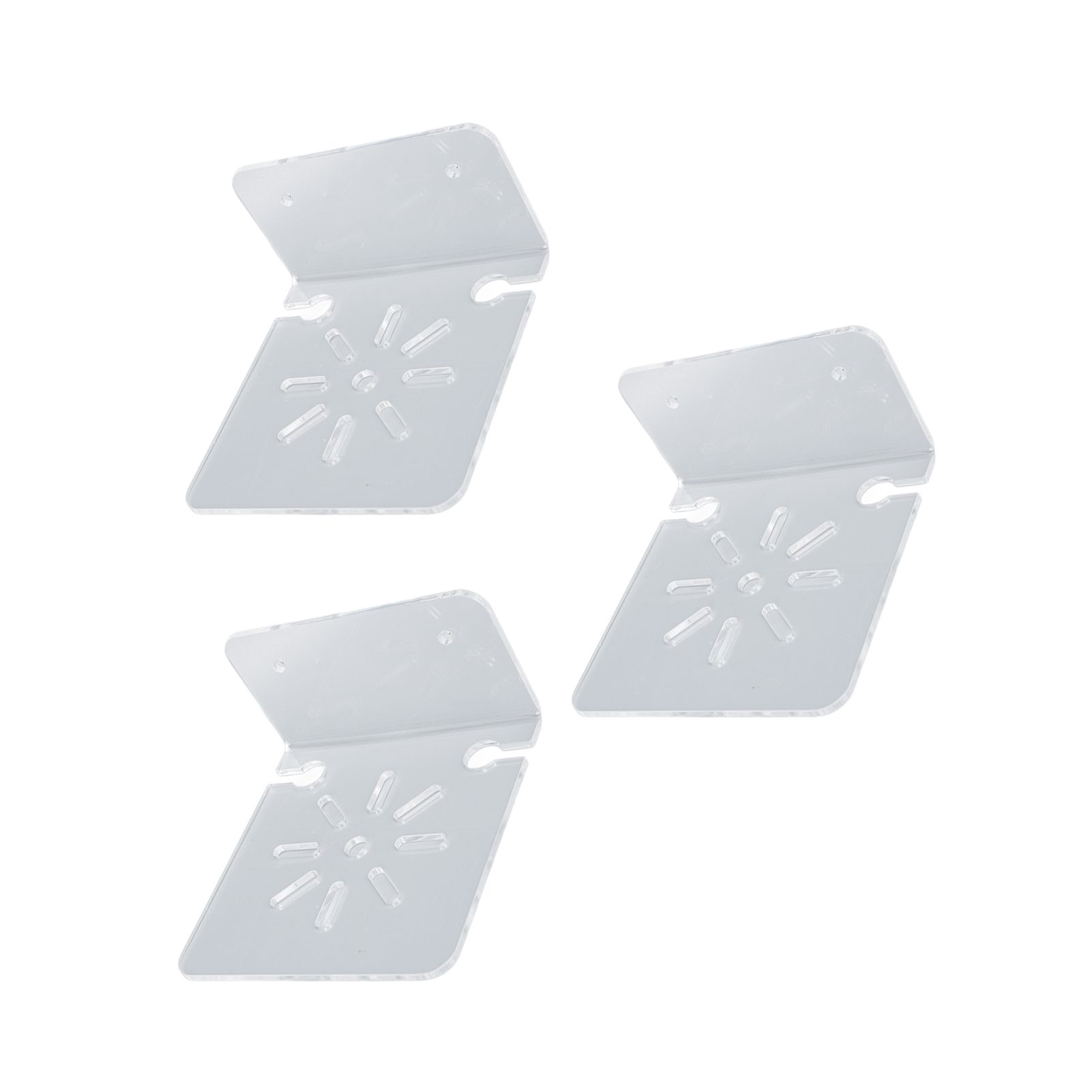 3pcs Acrylic Small Wall Shelf Floating Shelf for Security Cameras Clear Wall view 8
