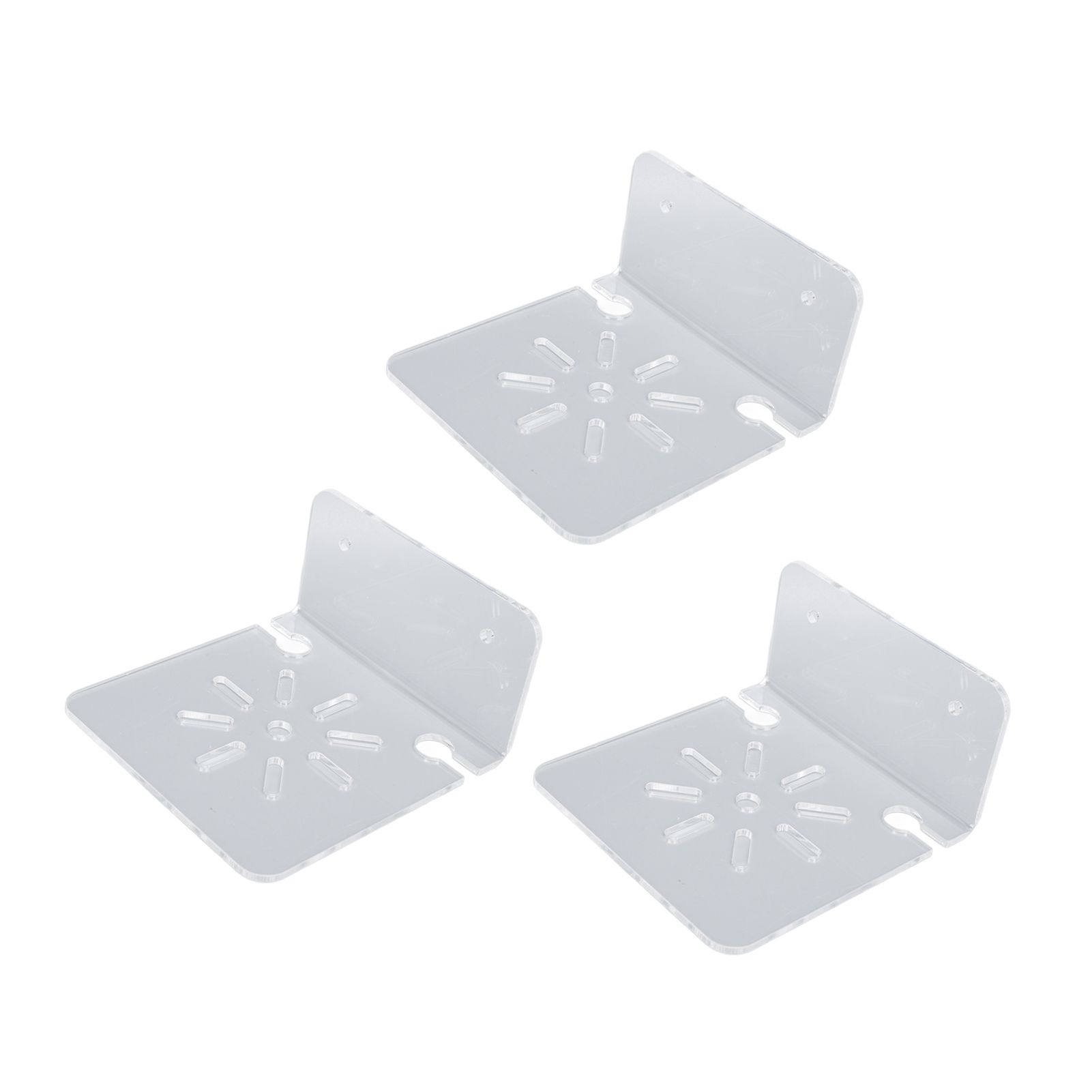 3pcs Acrylic Small Wall Shelf Floating Shelf for Security Cameras Clear Wall view 9
