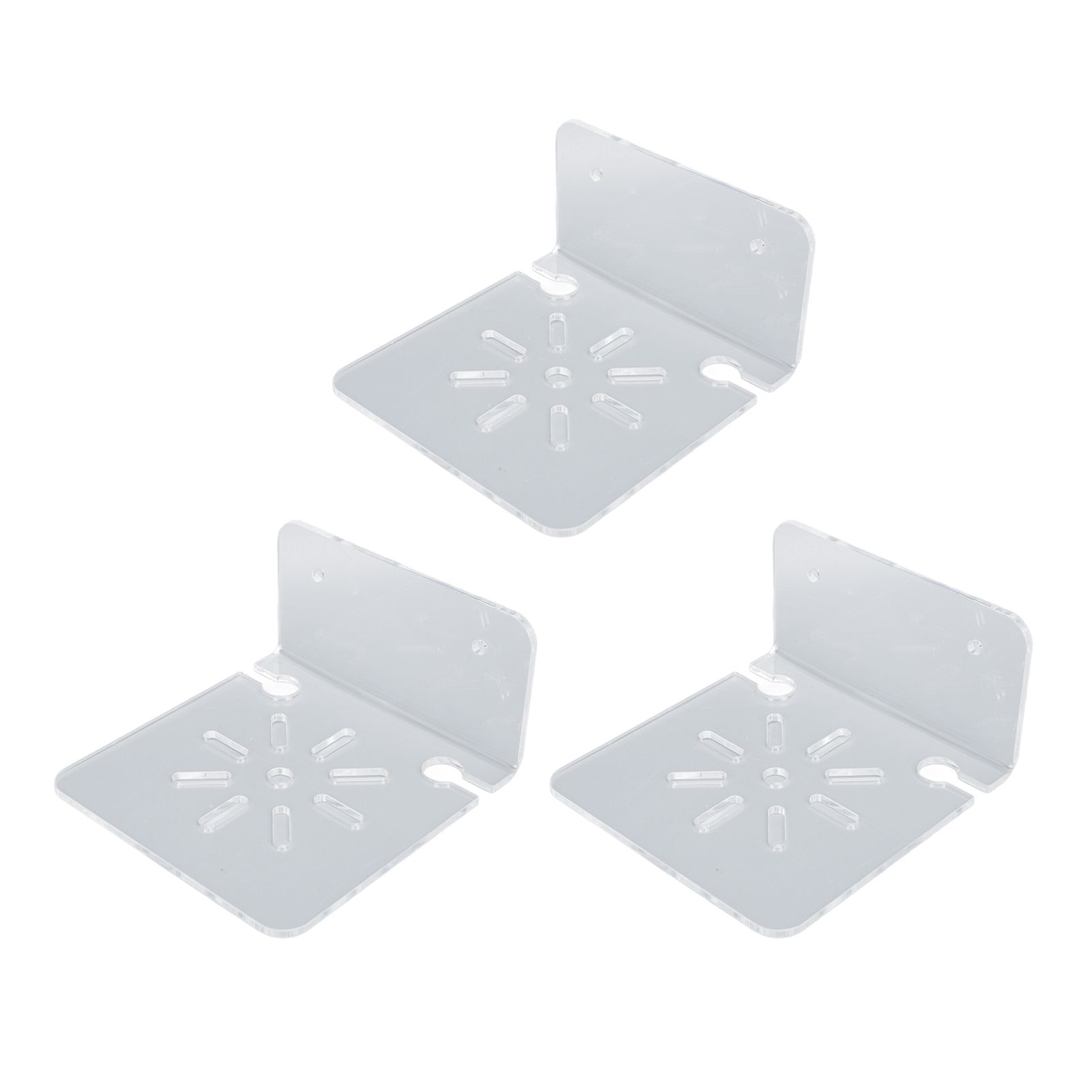 3pcs Acrylic Small Wall Shelf Floating Shelf for Security Cameras Clear Wall view 10