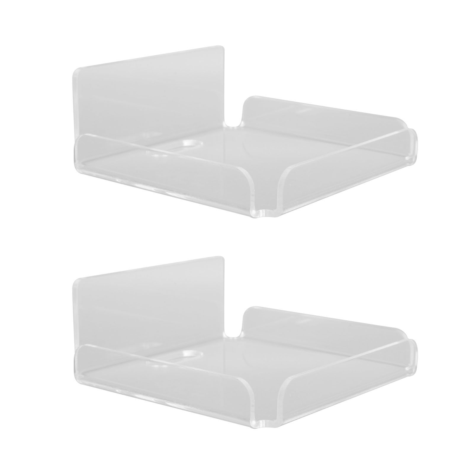 2pcs Small Speaker Wall Shelf Acrylic Adhesive Multi Angle Adjustment Space view 7