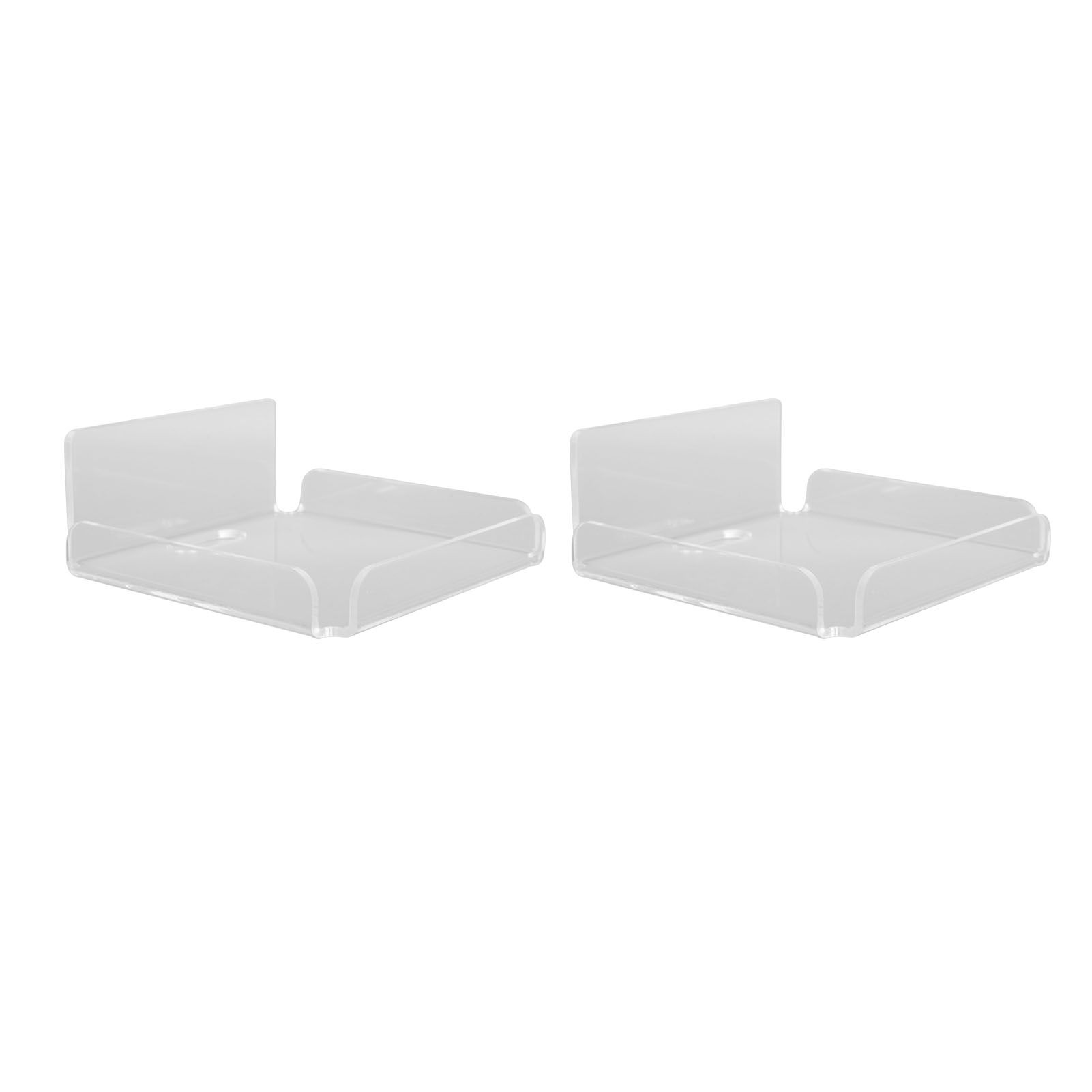 2pcs Small Speaker Wall Shelf Acrylic Adhesive Multi Angle Adjustment Space view 8