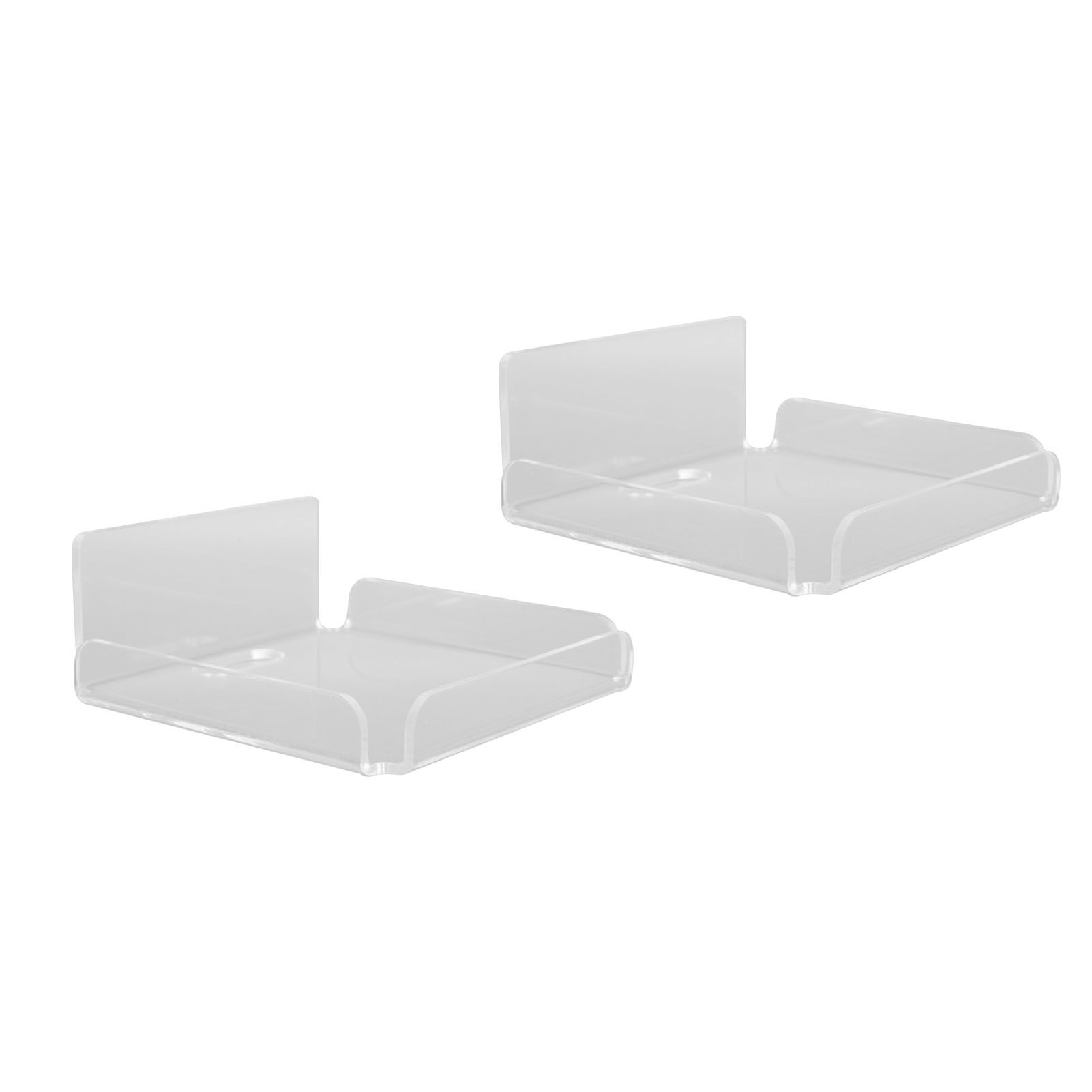 2pcs Small Speaker Wall Shelf Acrylic Adhesive Multi Angle Adjustment Space view 9