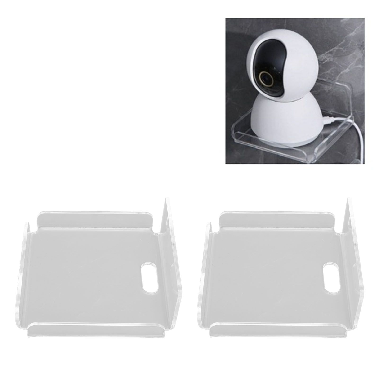 2pcs Small Speaker Wall Shelf Acrylic Adhesive Multi Angle Adjustment Space view 12