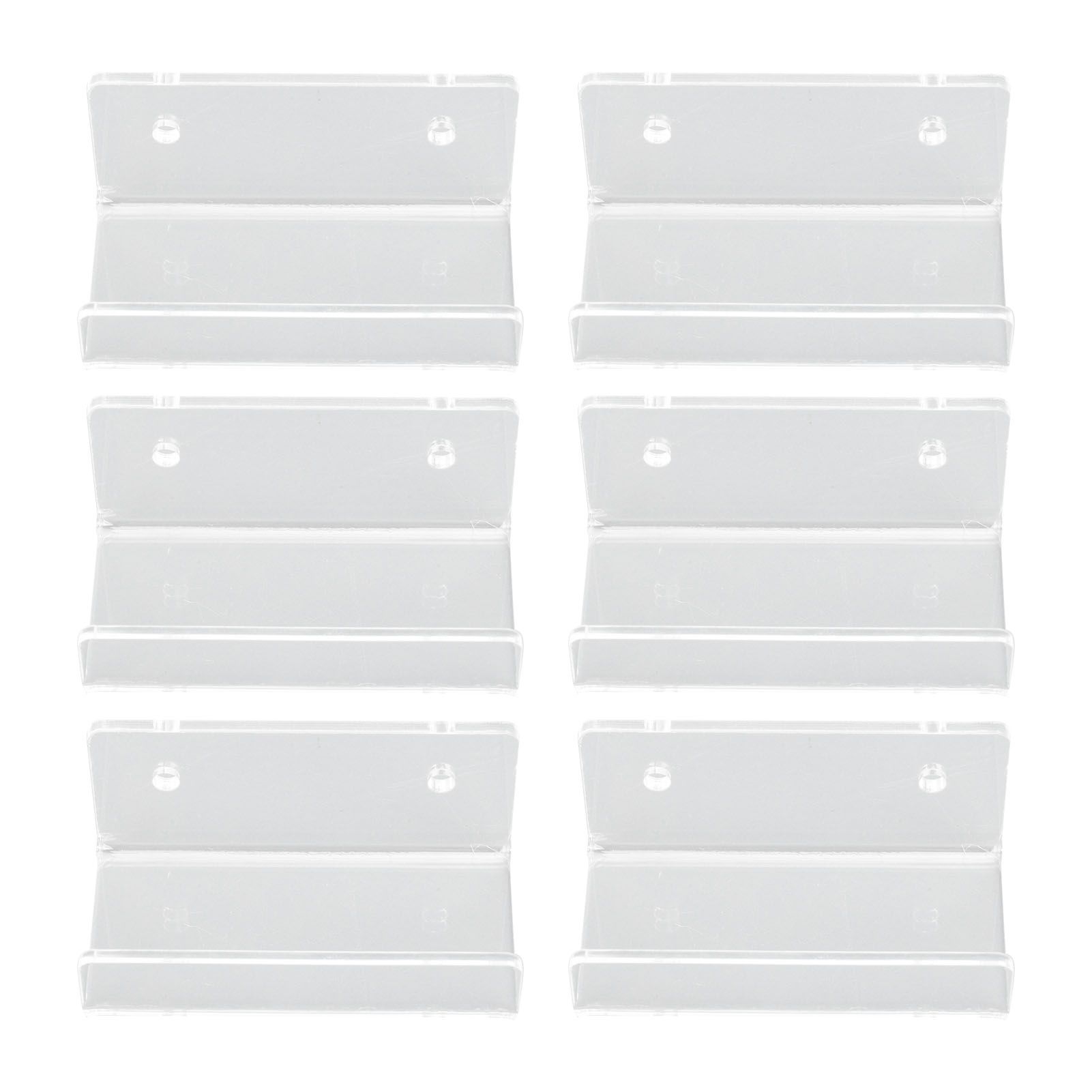 6Pcs Wall Mount Vinyl Record Shelf Clear Clear Acrylic Record CD Storage Rack view 4