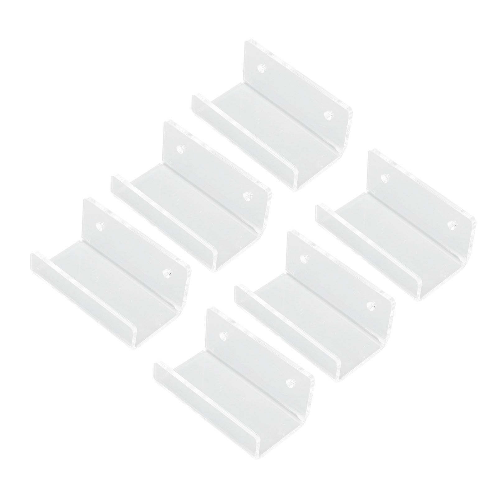 6Pcs Wall Mount Vinyl Record Shelf Clear Clear Acrylic Record CD Storage Rack view 9