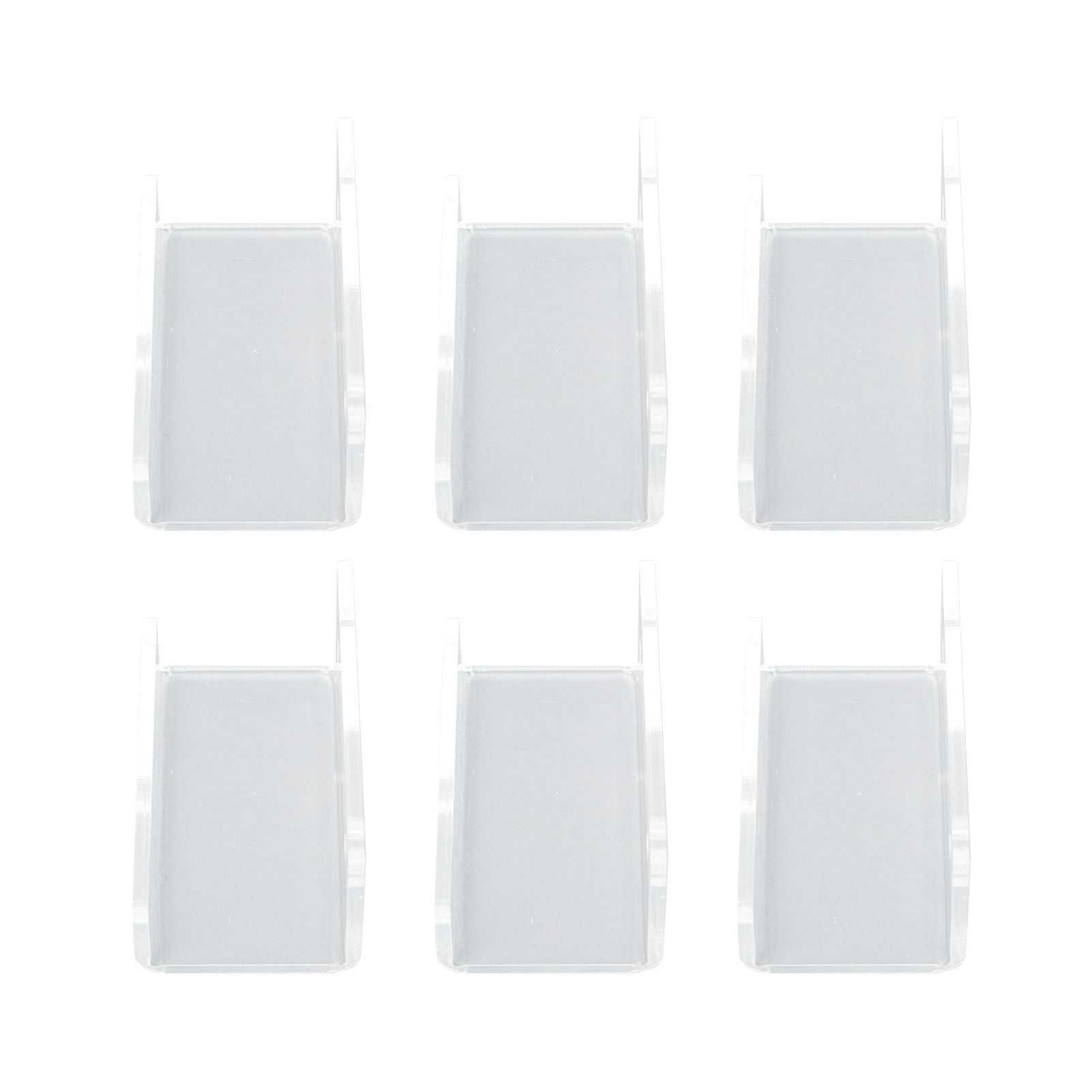 6Pcs Wall Mount Vinyl Record Shelf Clear Clear Acrylic Record CD Storage Rack view 10