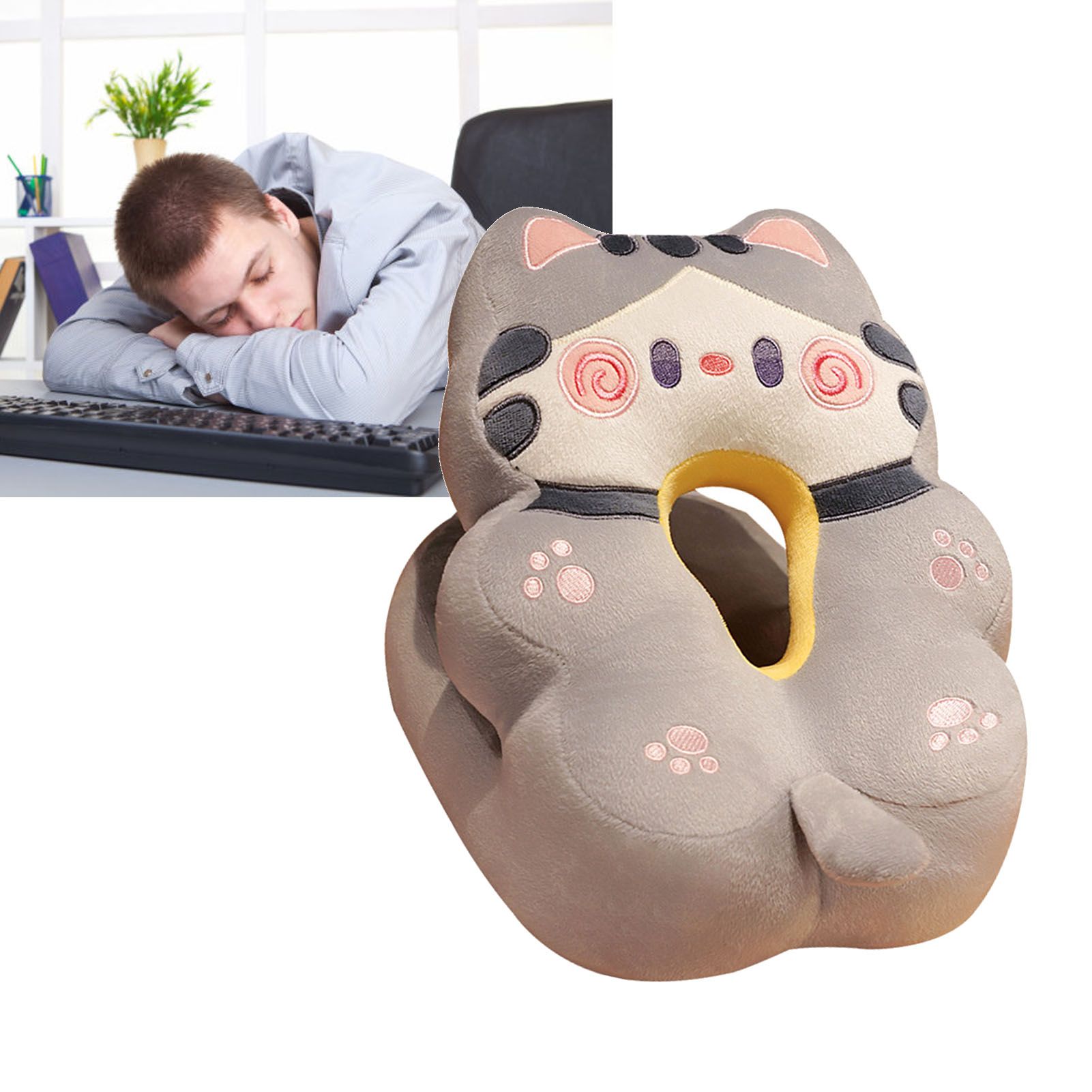 Ice Silk V Shaped Nap Pillow Napping Artifact Cute Animal Sleeping Pillow view 8
