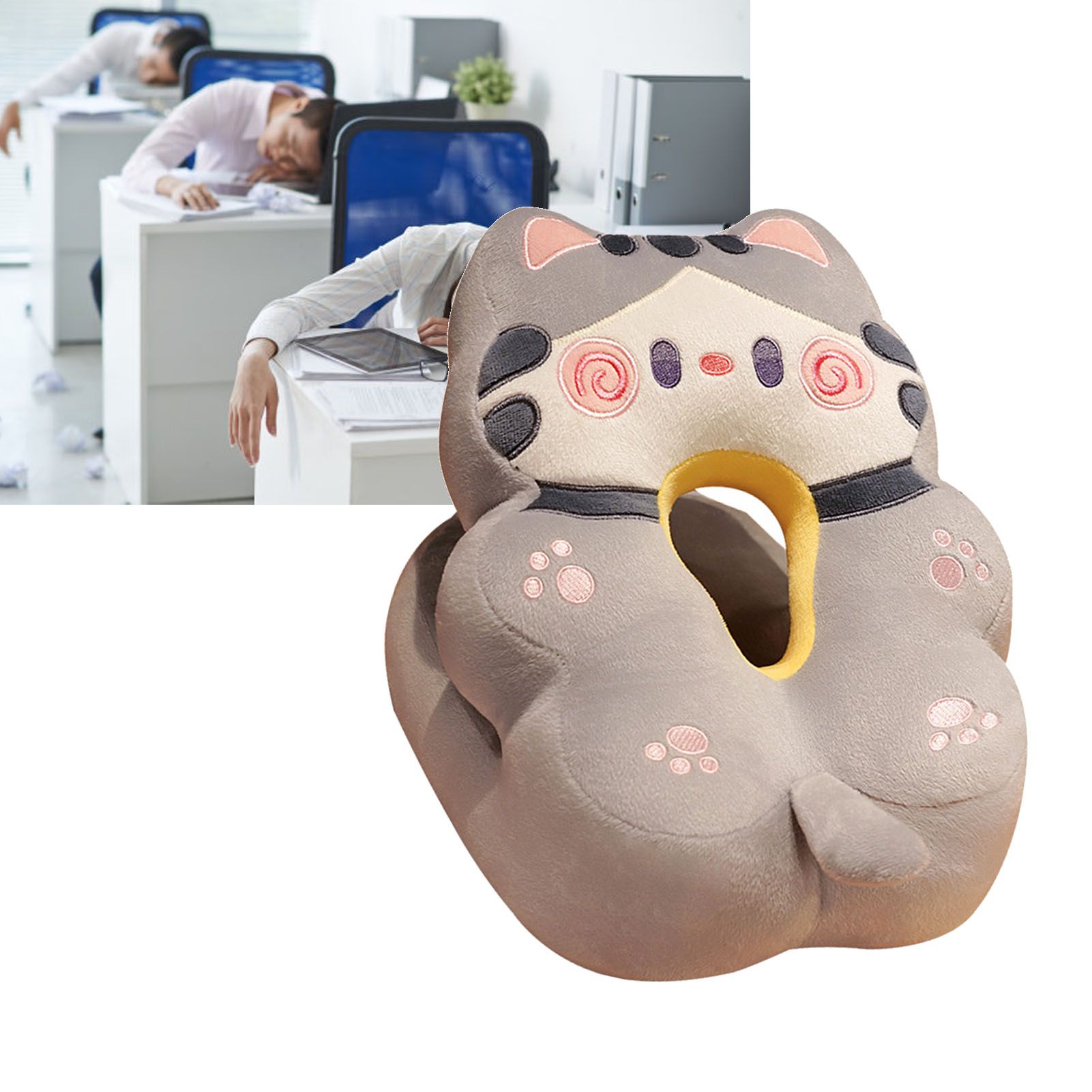 Ice Silk V Shaped Nap Pillow Napping Artifact Cute Animal Sleeping Pillow view 9