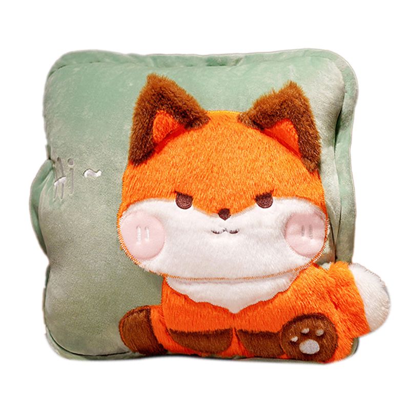 Travel Blanket and Pillow Set Multifunctional Plush Cute Animal Hand Warmer view 2