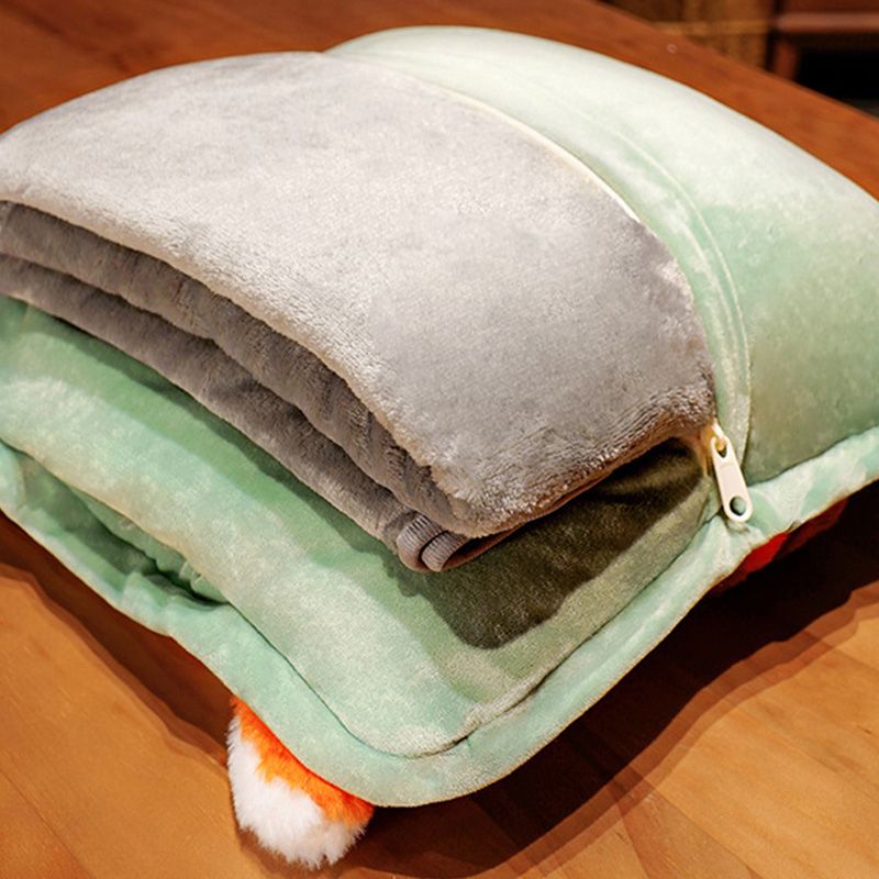Travel Blanket and Pillow Set Multifunctional Plush Cute Animal Hand Warmer view 11
