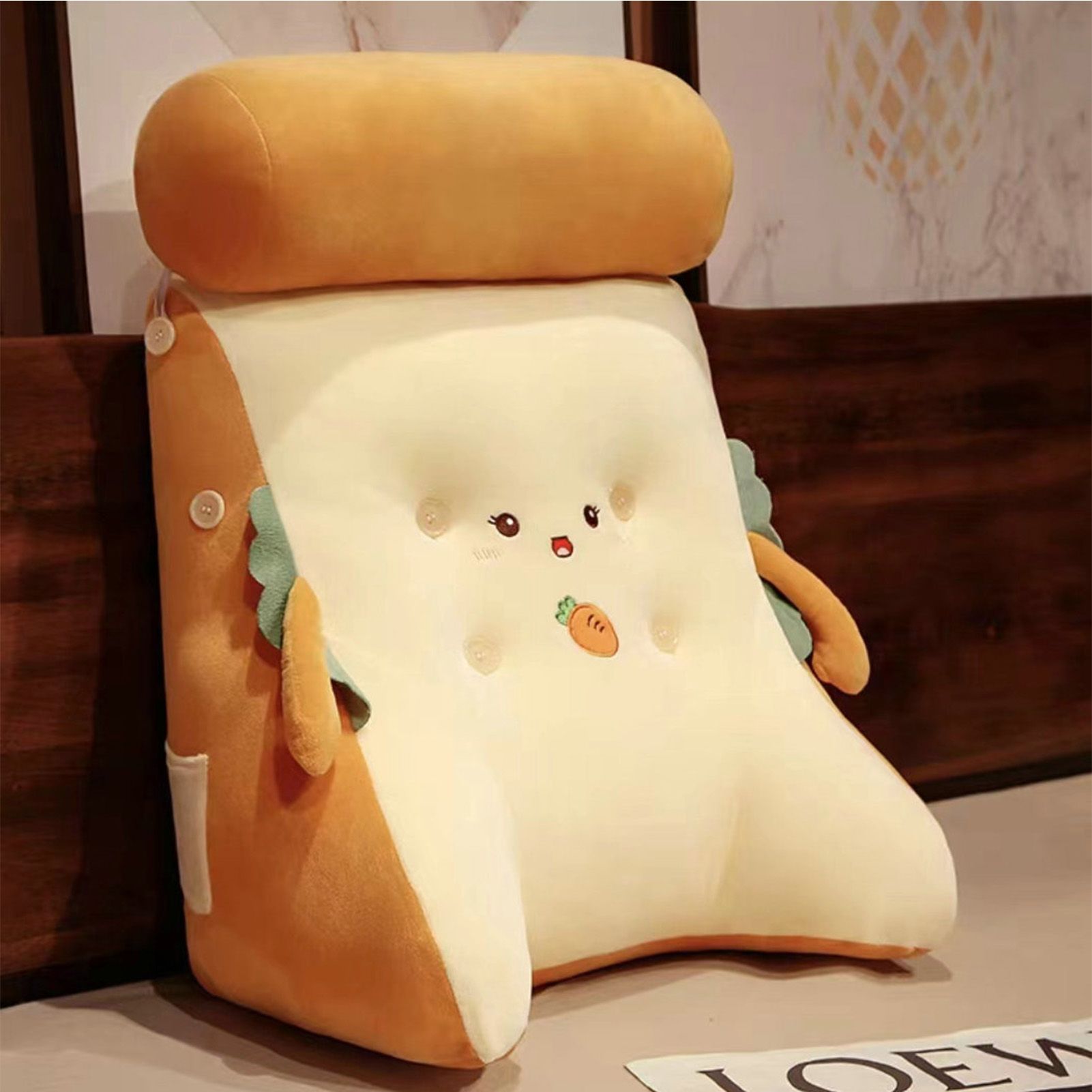 Backrest Pillow Washable Removable Cover Soft Cartoon Animal Back Support view 5