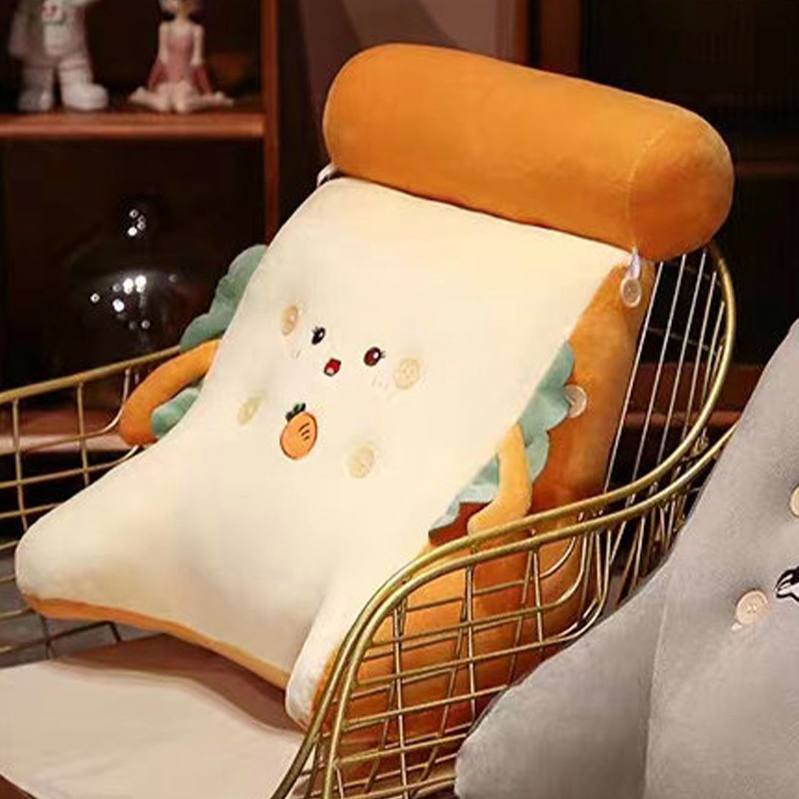Backrest Pillow Washable Removable Cover Soft Cartoon Animal Back Support view 6