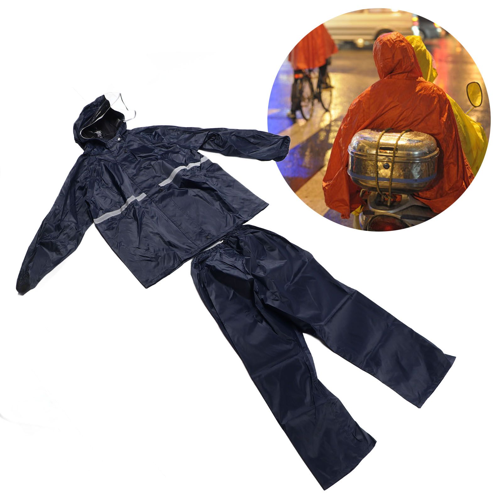 Split Jacket Pants Suit Breathable Waterproof Raincoat Set Double Layer view 12