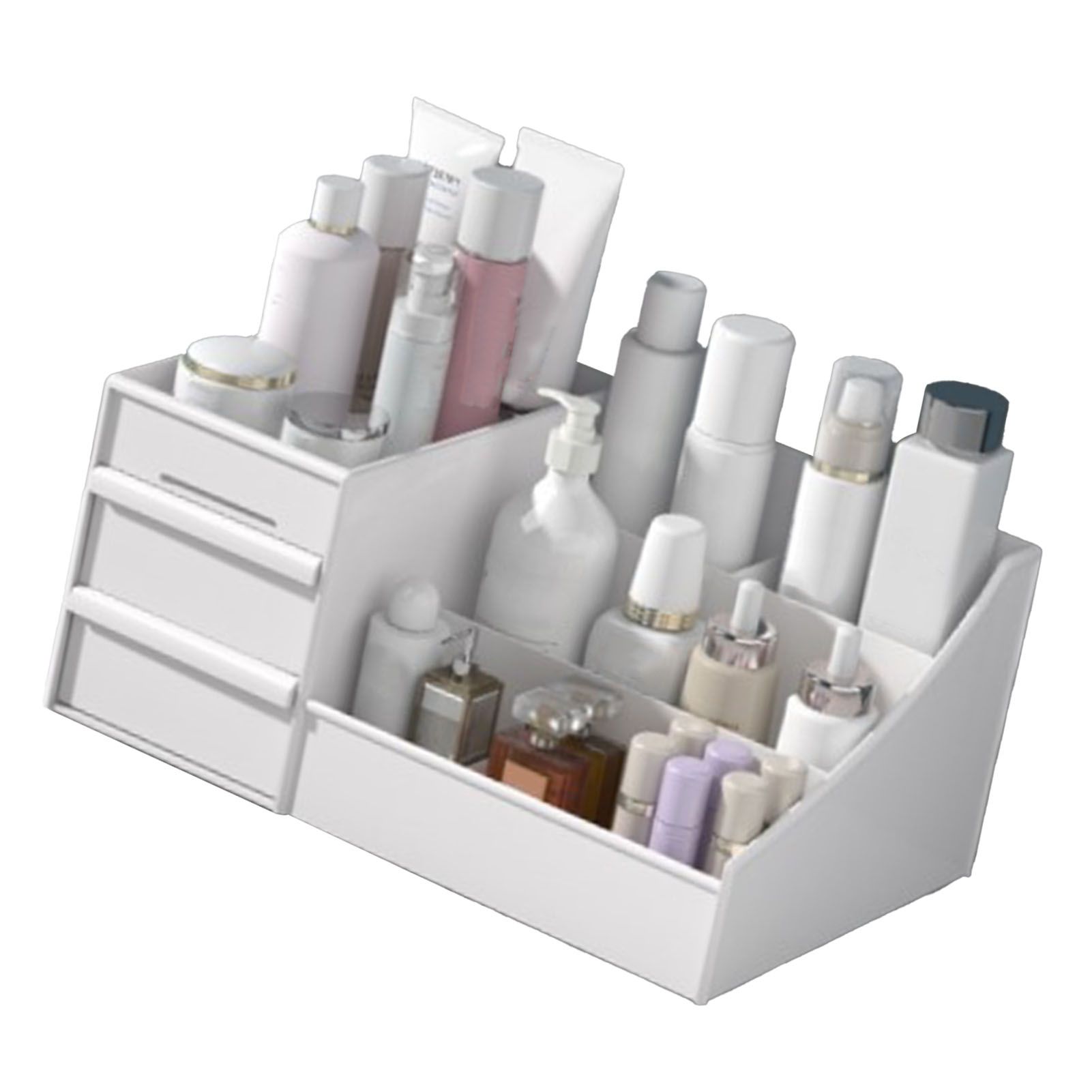 Makeup Organizer for Vanity Large Capacity Cosmetics Storage Box with Drawers view 2