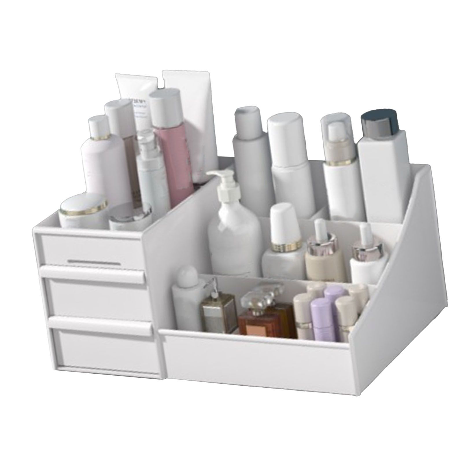 Makeup Organizer for Vanity Large Capacity Cosmetics Storage Box with Drawers view 3