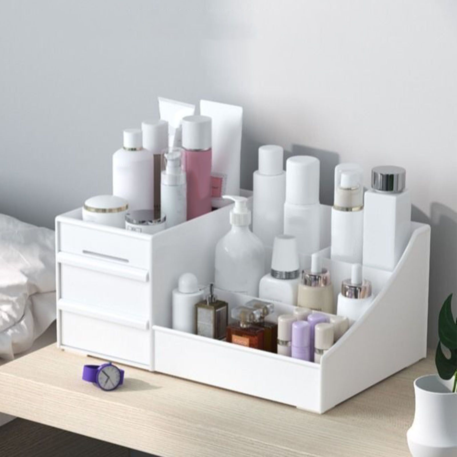 Makeup Organizer for Vanity Large Capacity Cosmetics Storage Box with Drawers view 7