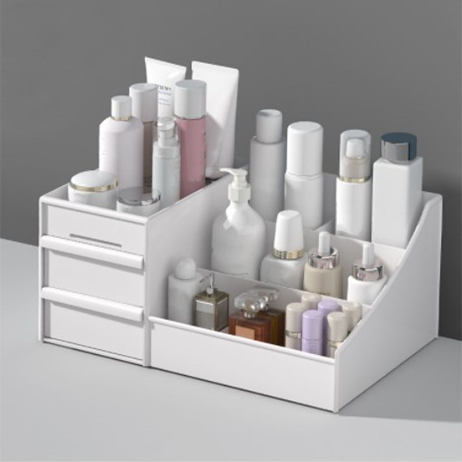 Makeup Organizer for Vanity Large Capacity Cosmetics Storage Box with Drawers view 8
